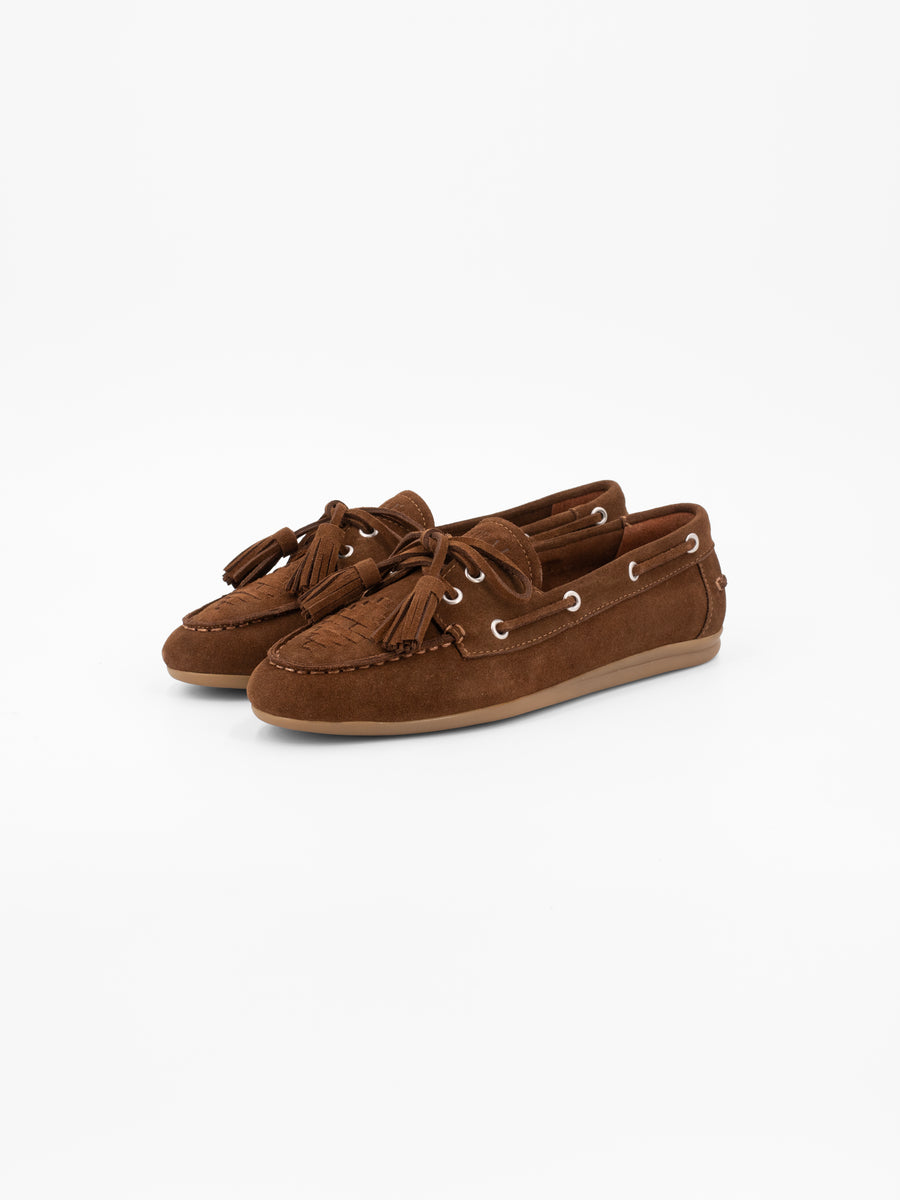 SHIMA SUEDE MOCCASIN WITH TASSELS – Toral