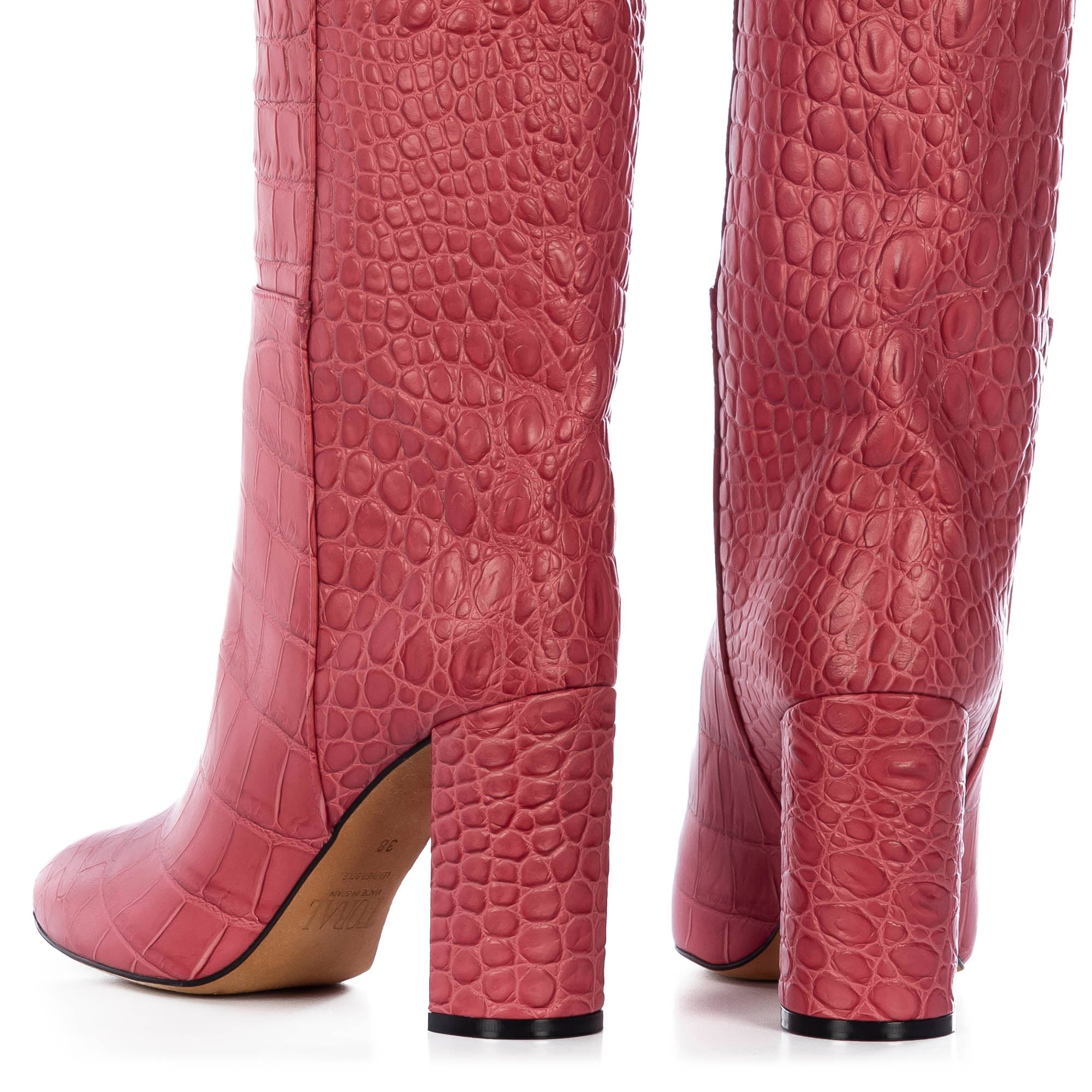 LAMPONE TALL BOOTS WITH ANIMAL PRINT