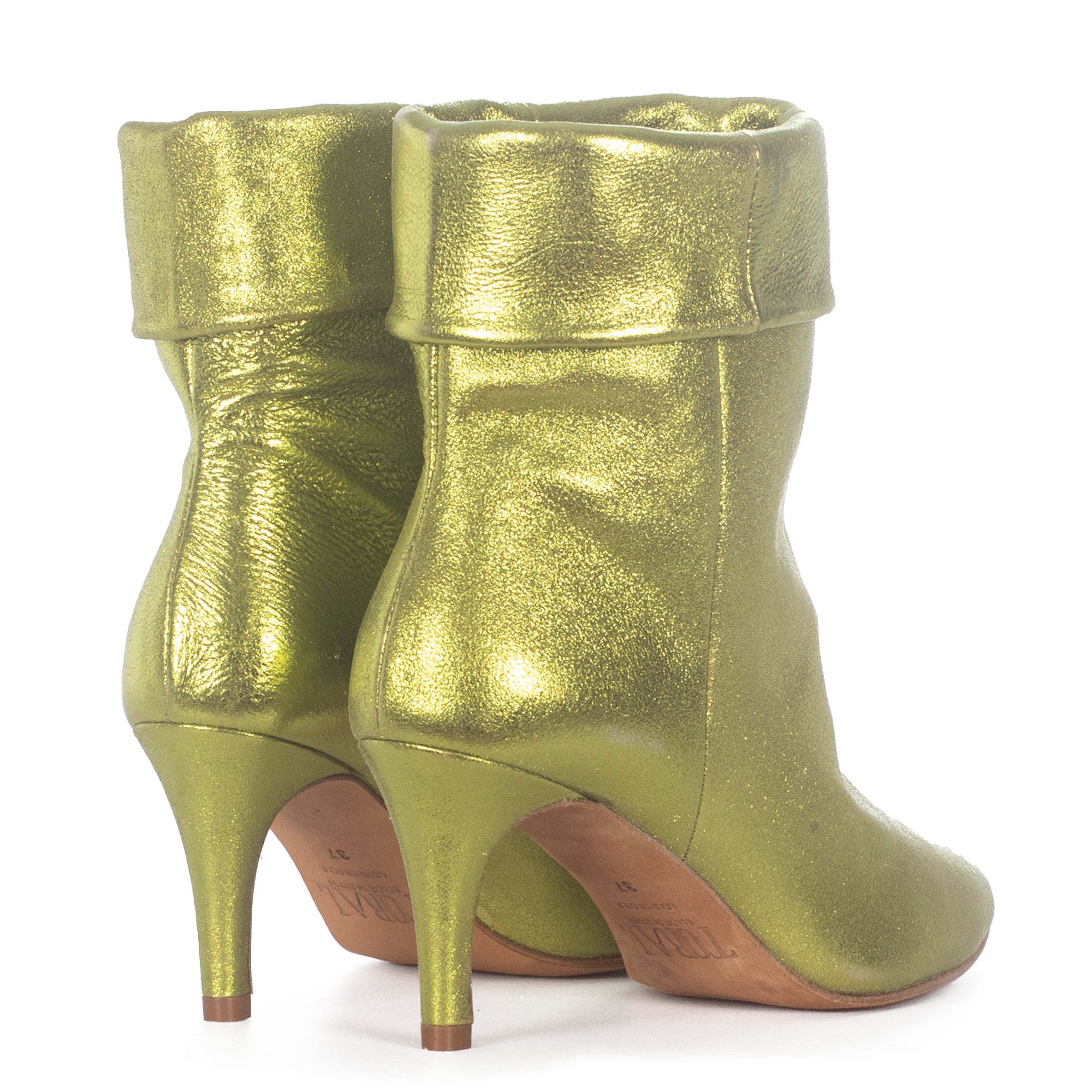 METALLIC GREEN ANKLE BOOTS