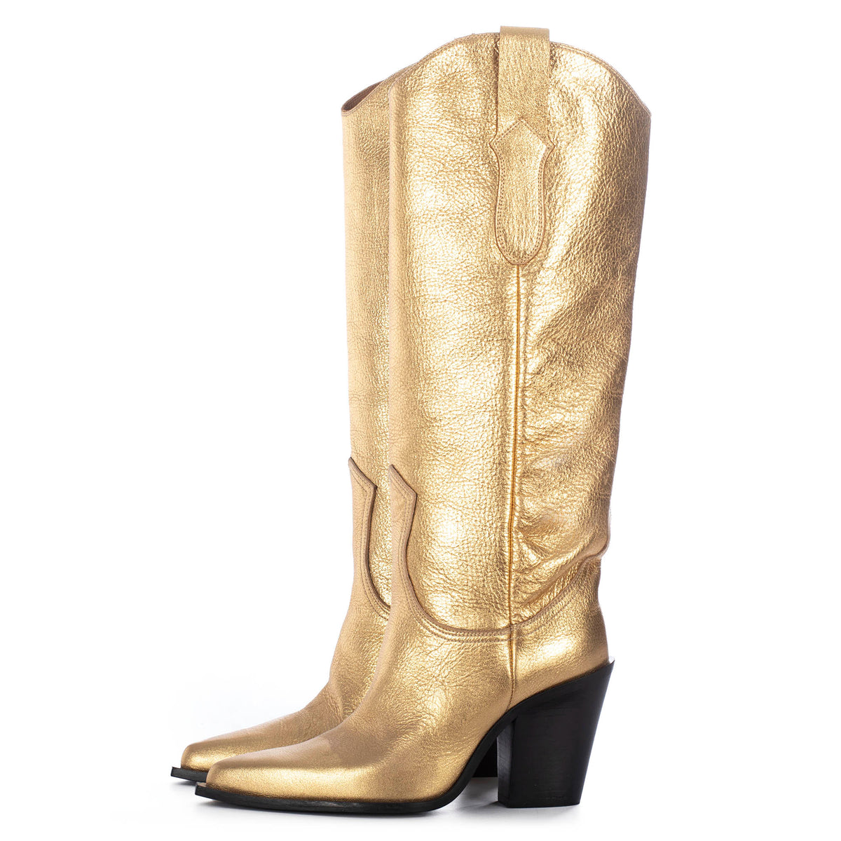 Tall gold boots online
