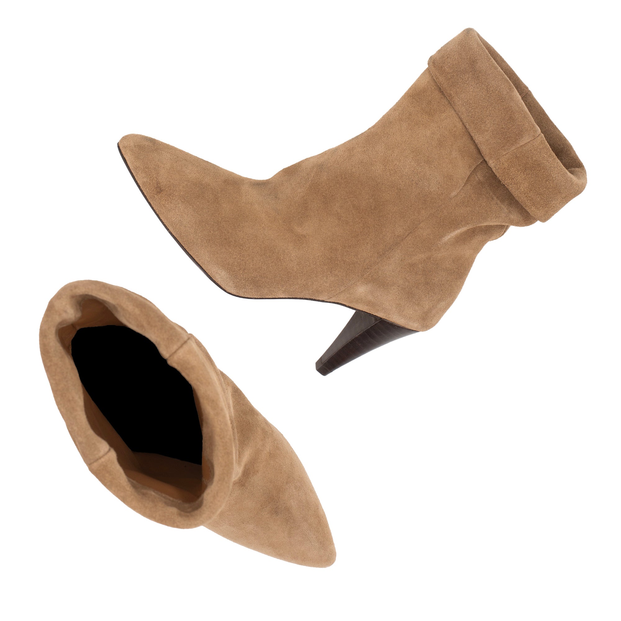 DUSTY SUEDE ANKLE BOOTS