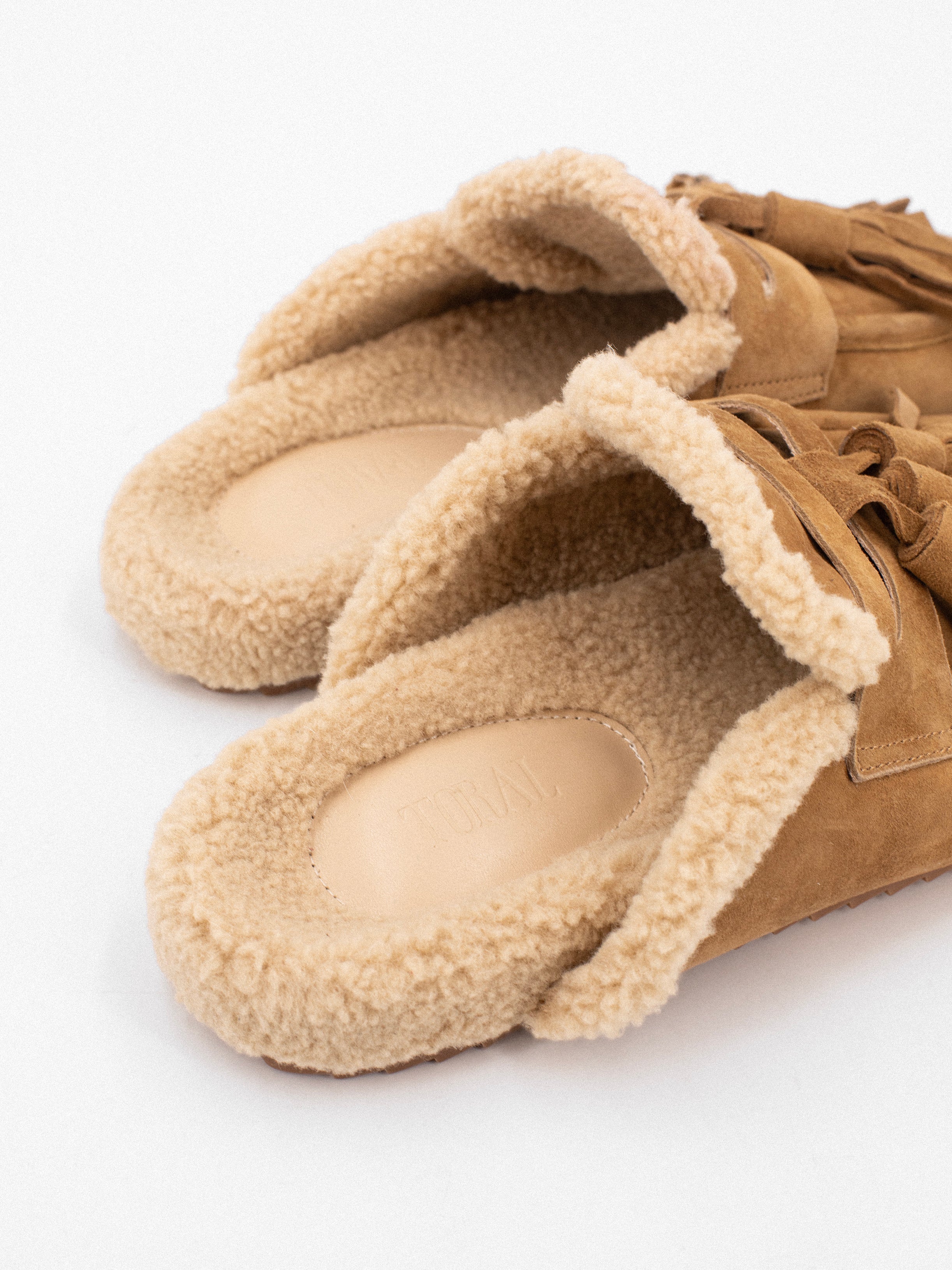 ARIANA SUEDE MULE WITH TASSELS