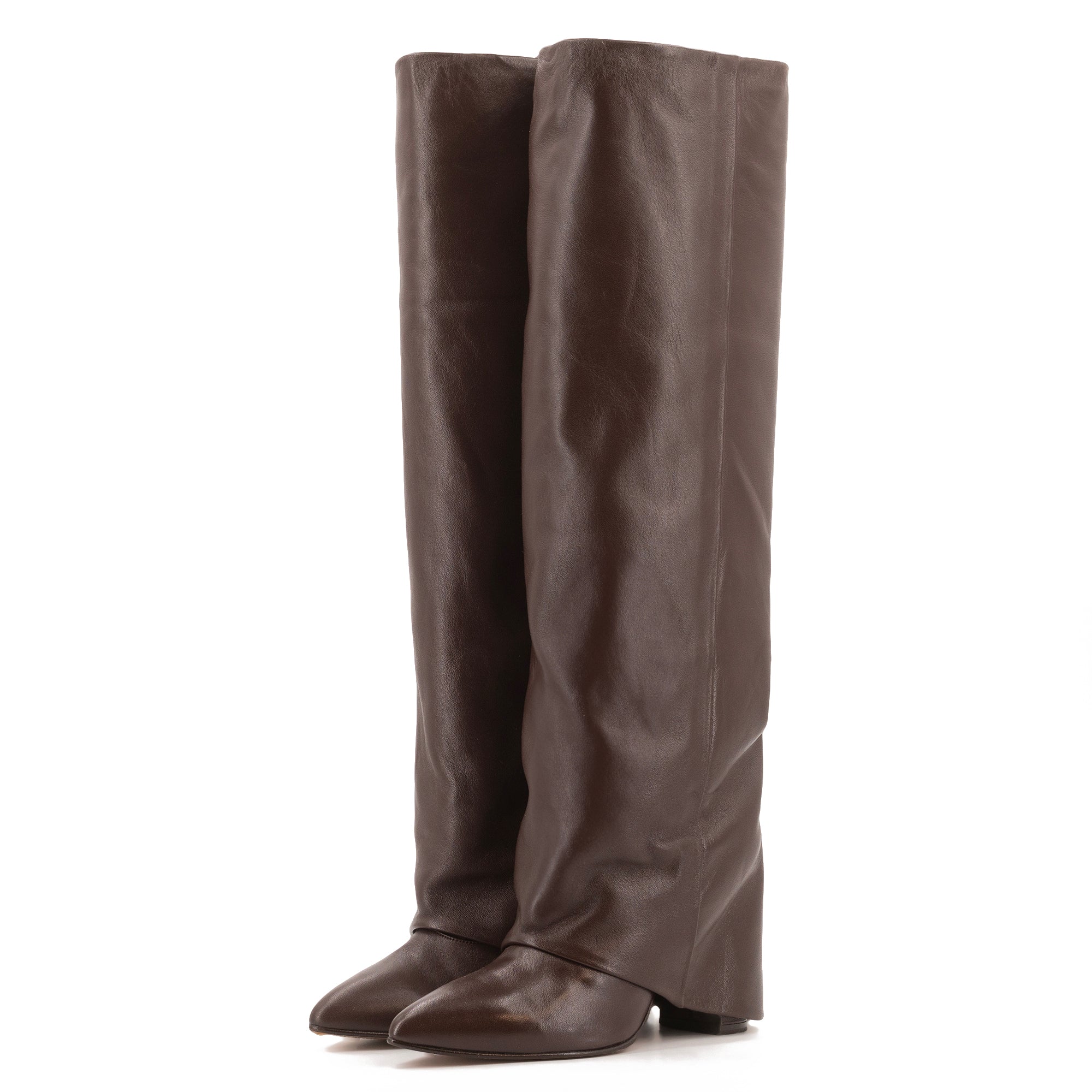 BERTA LUNGA CHOCOLATE BOOTS