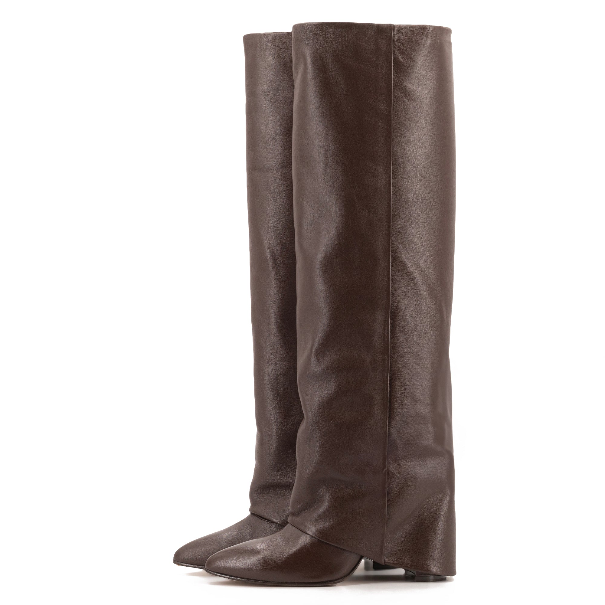 BERTA LUNGA CHOCOLATE BOOTS