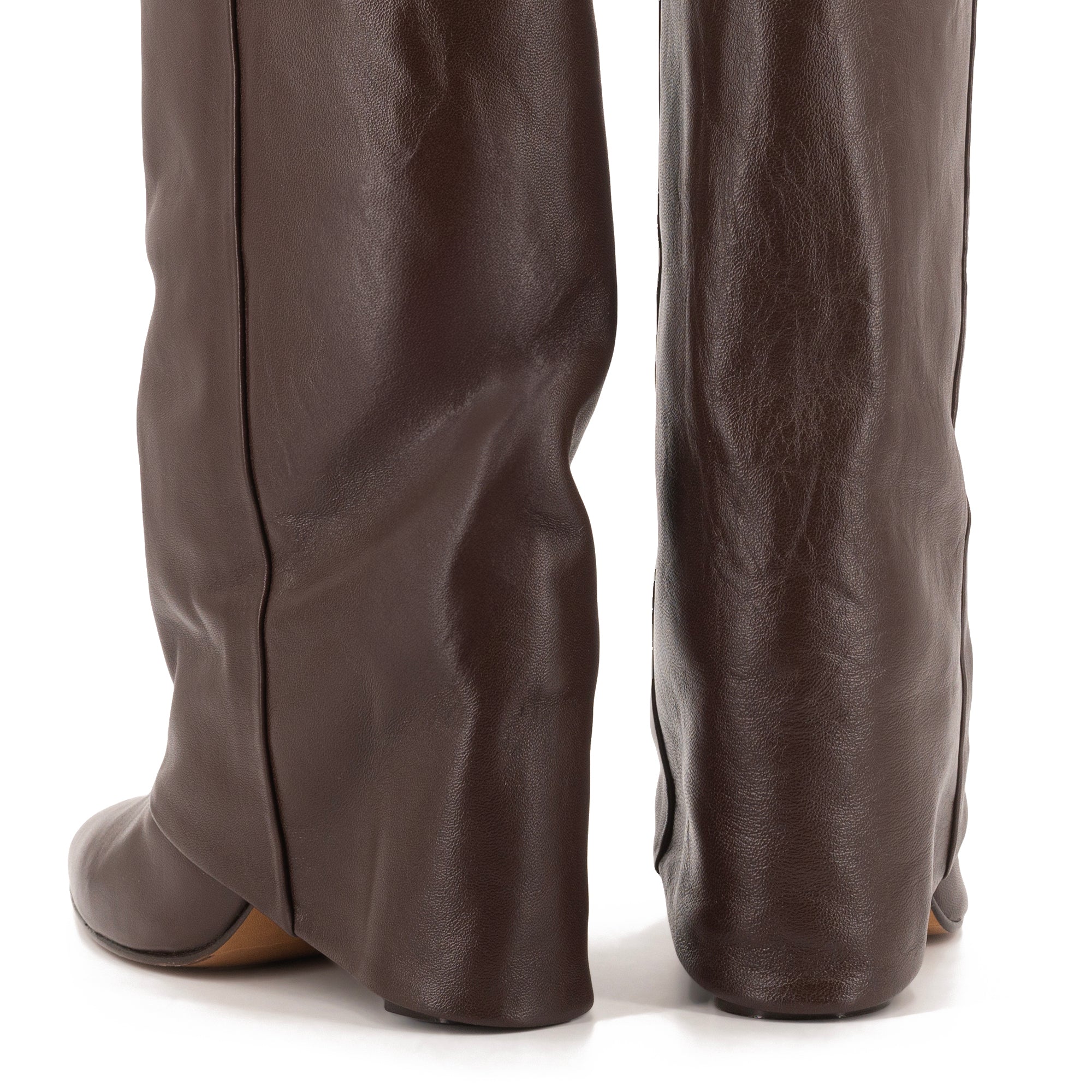 BERTA LUNGA CHOCOLATE BOOTS