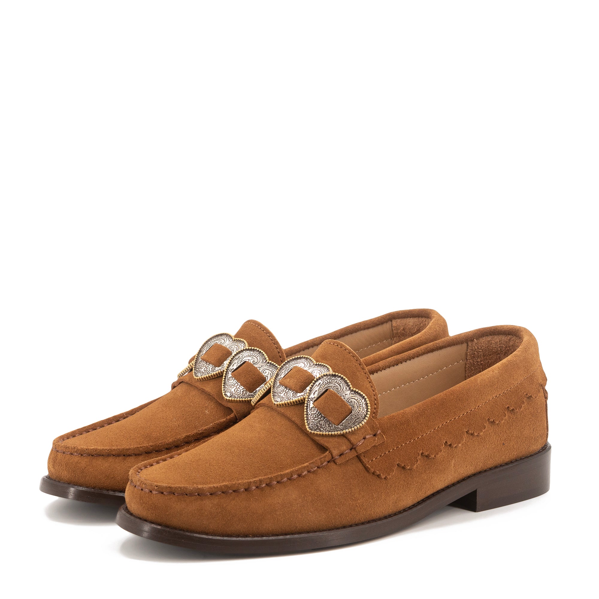 ELIA BROWN SUEDE LOAFERS