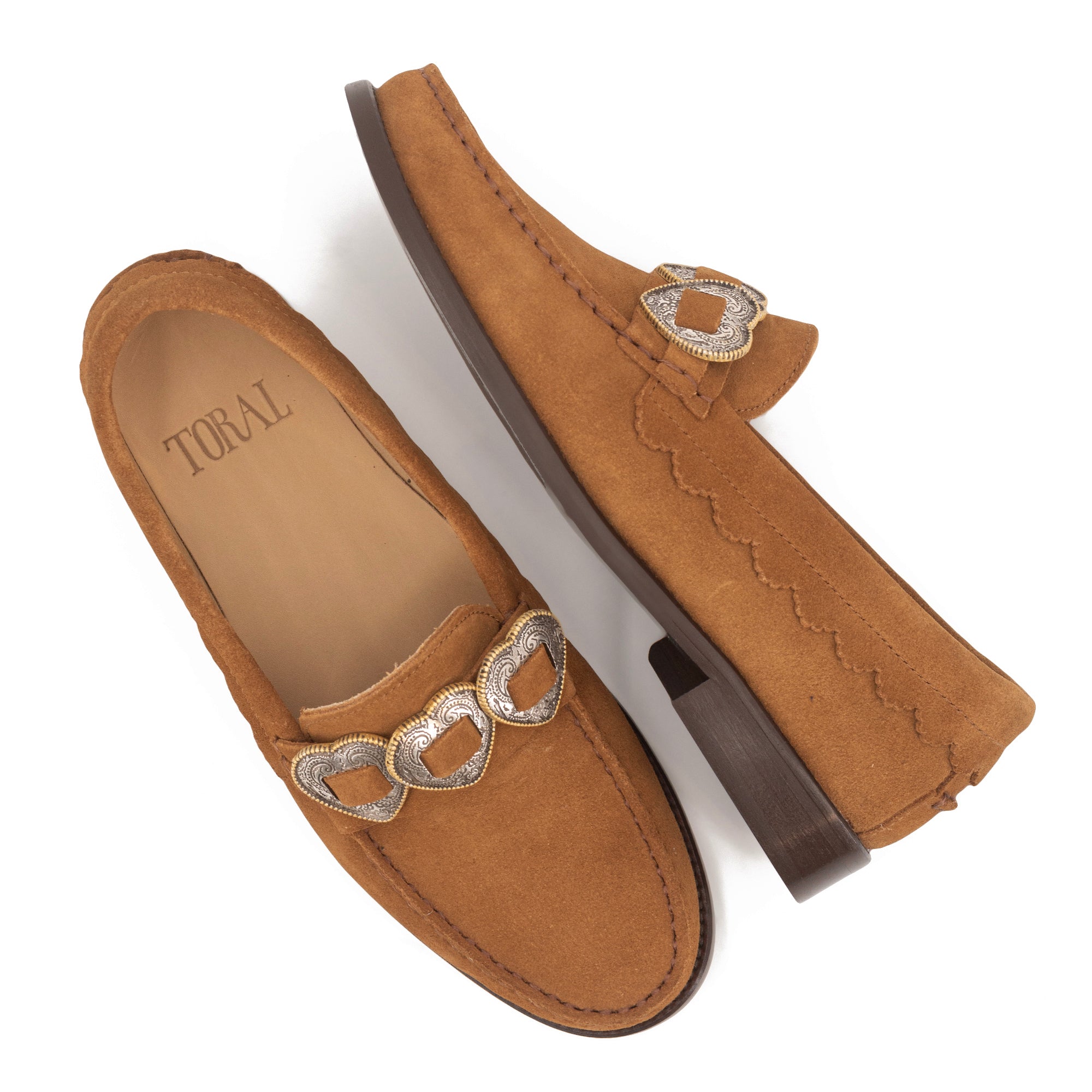 ELIA BROWN SUEDE LOAFERS