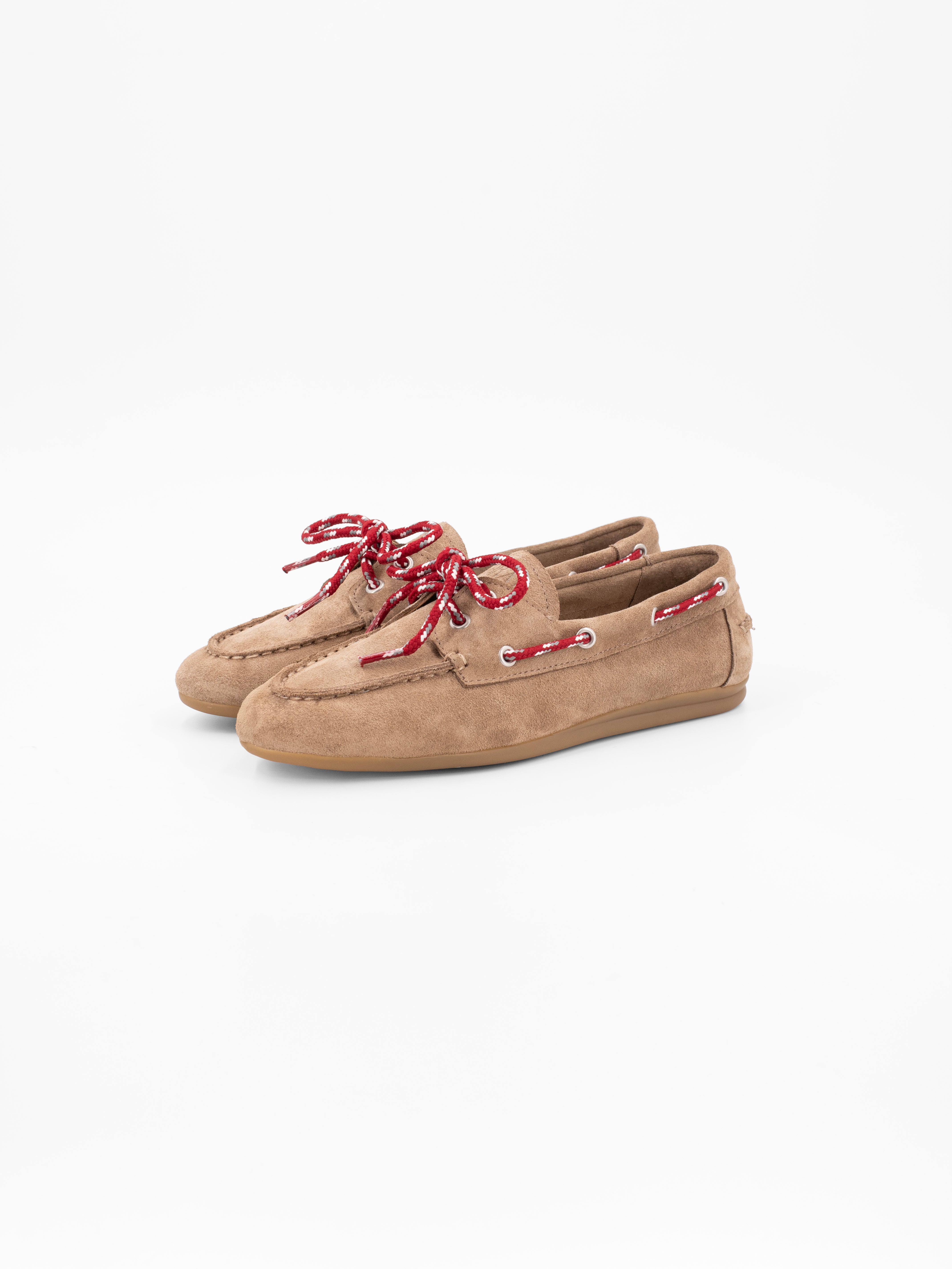 KIMANA SUEDE MOCCASIN WITH CONTRAST LACES