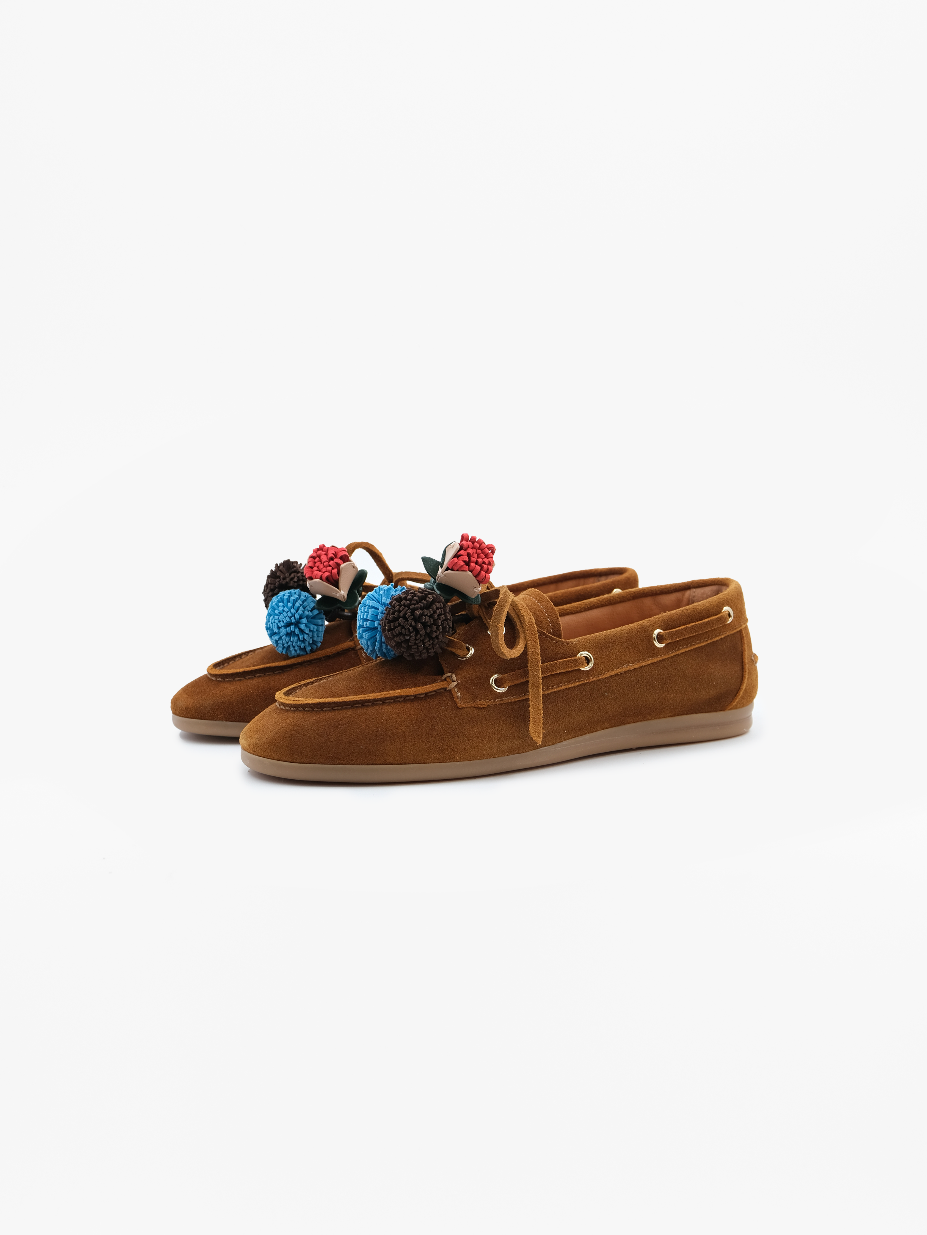 NAHUA SUEDE CHARMS LOAFER BROWN – Toral