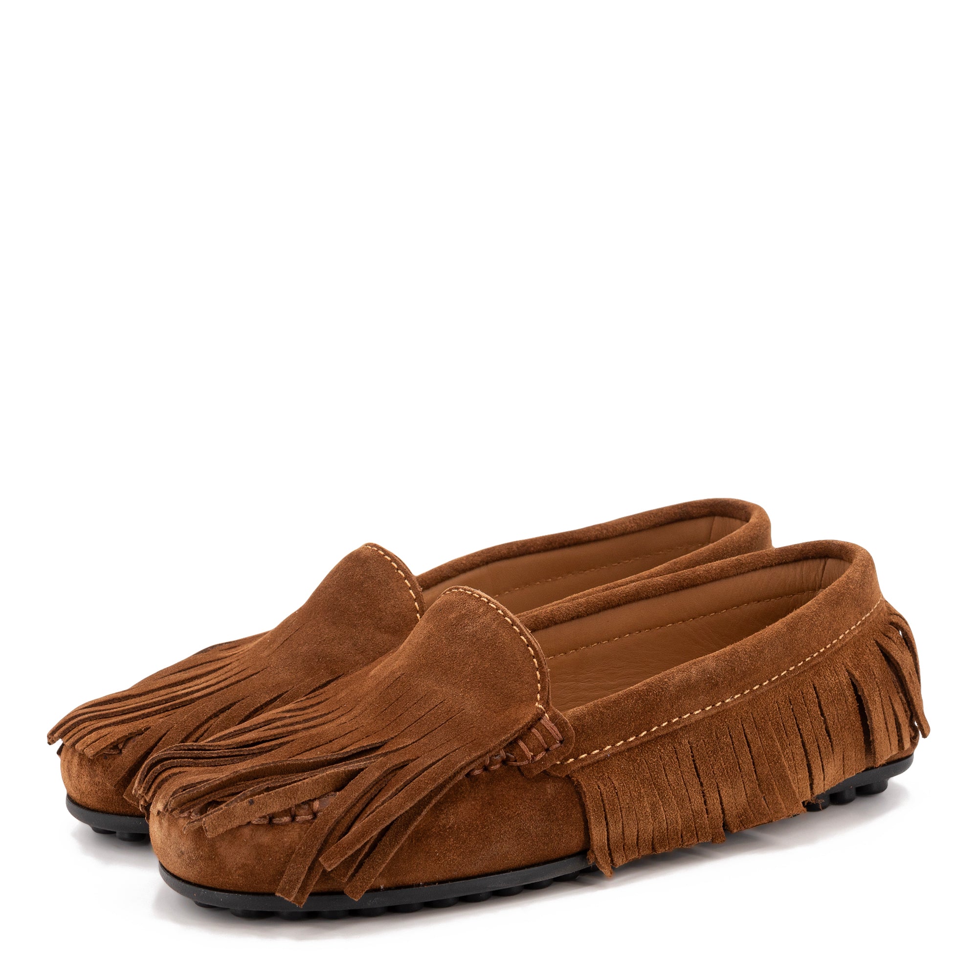 OTOE TOBACCO FRINGED LOAFERS