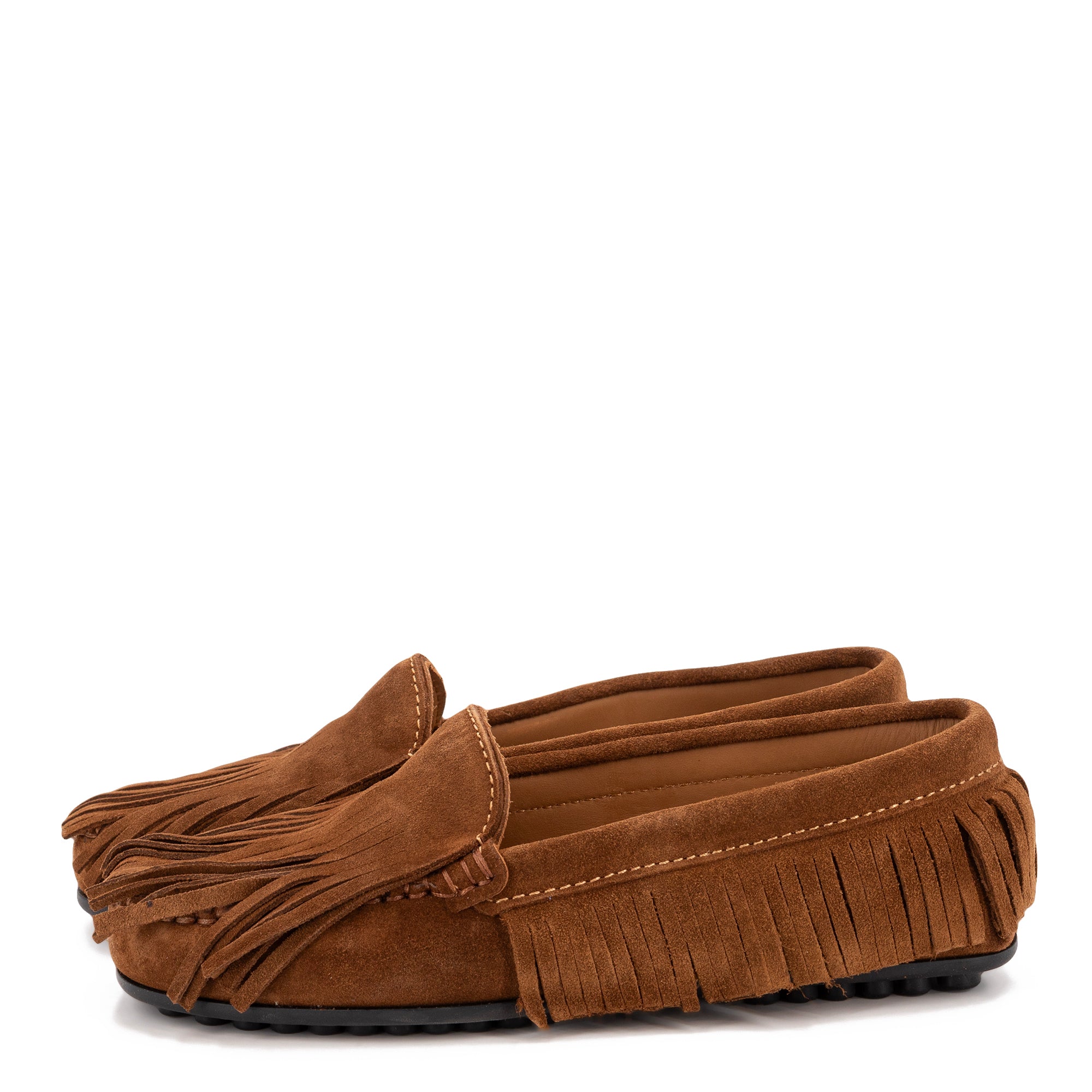 OTOE TOBACCO FRINGED LOAFERS