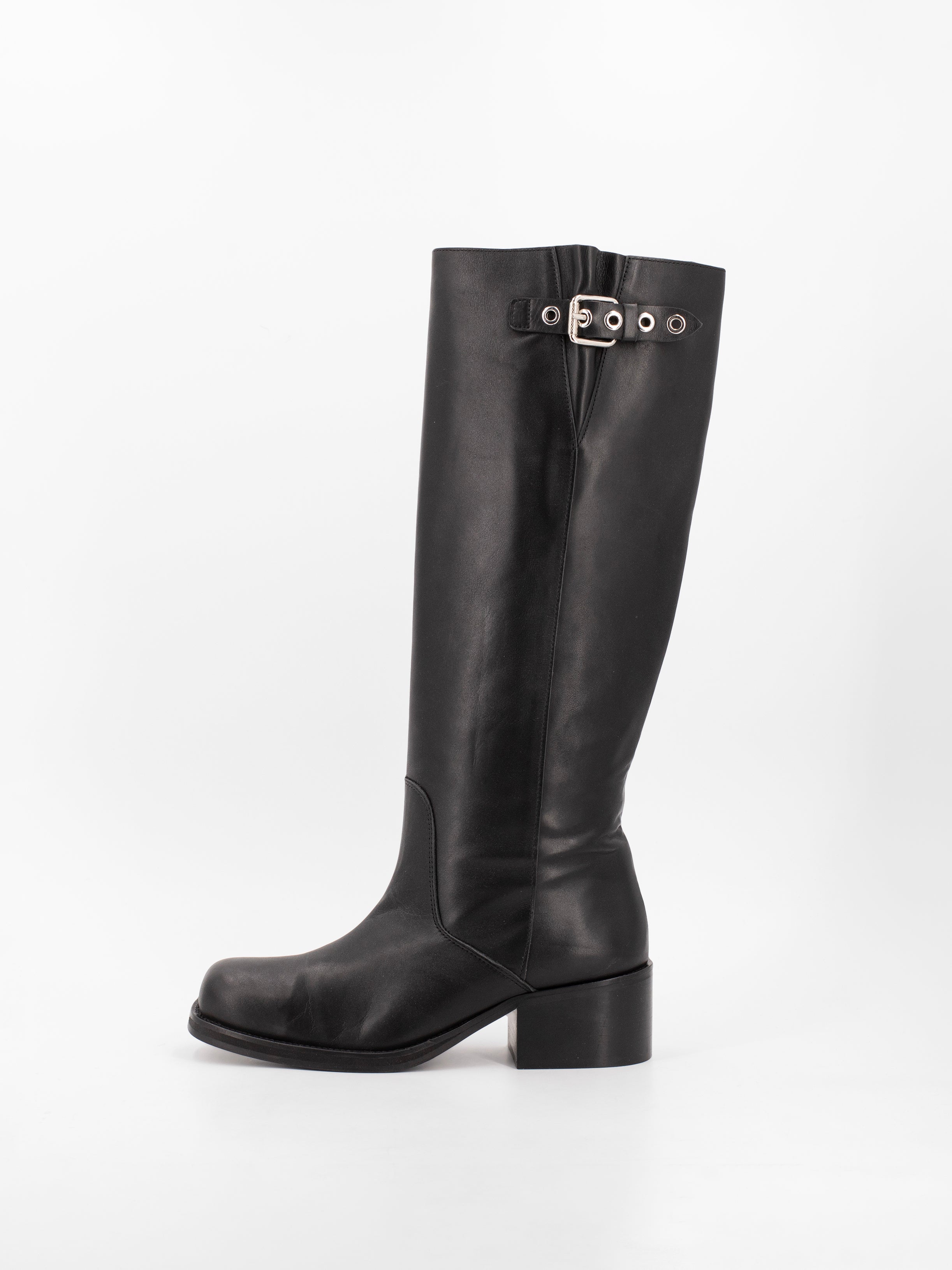 RONNIE BLACK BIKER BOOTS