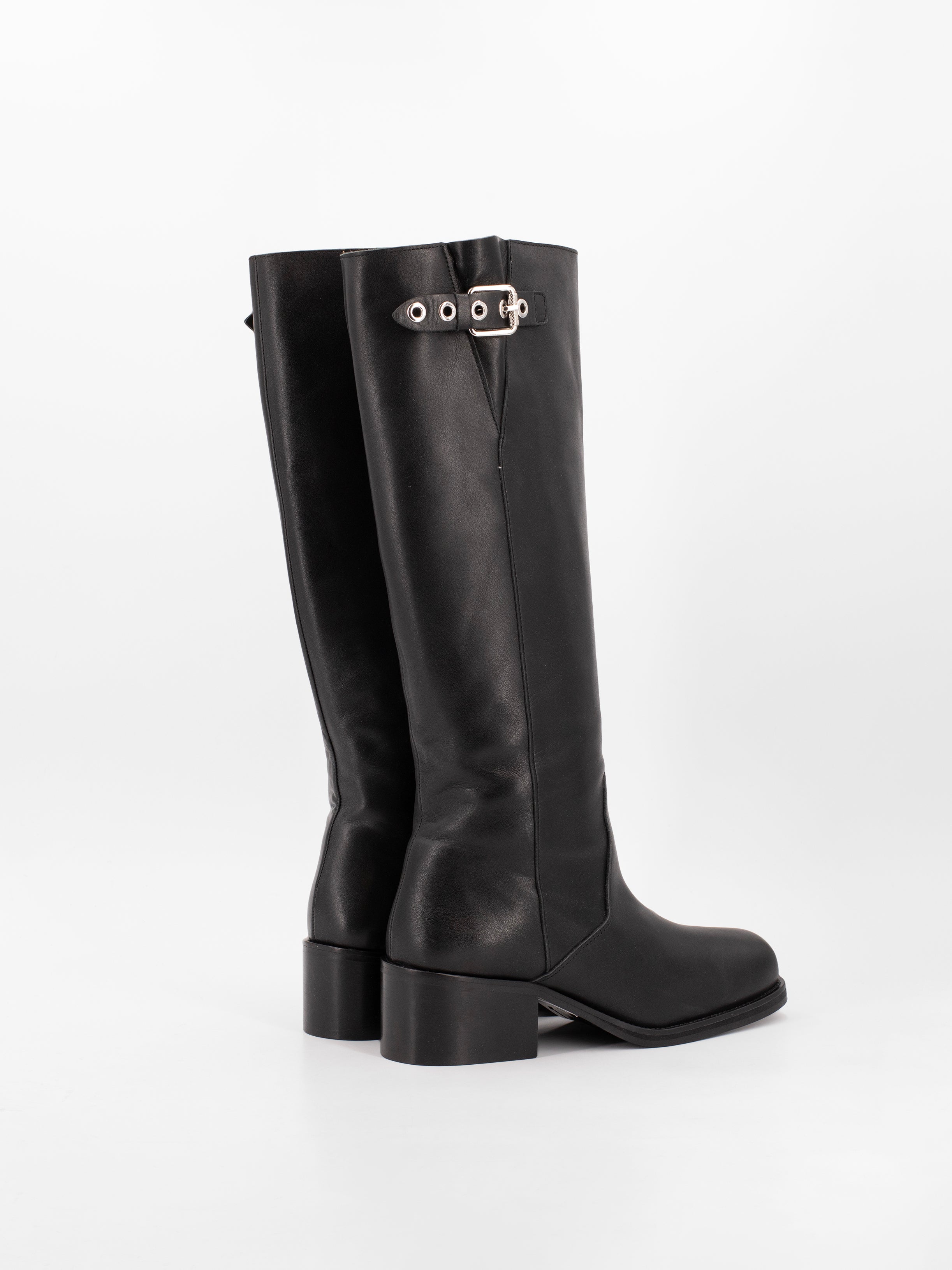 RONNIE BLACK BIKER BOOTS