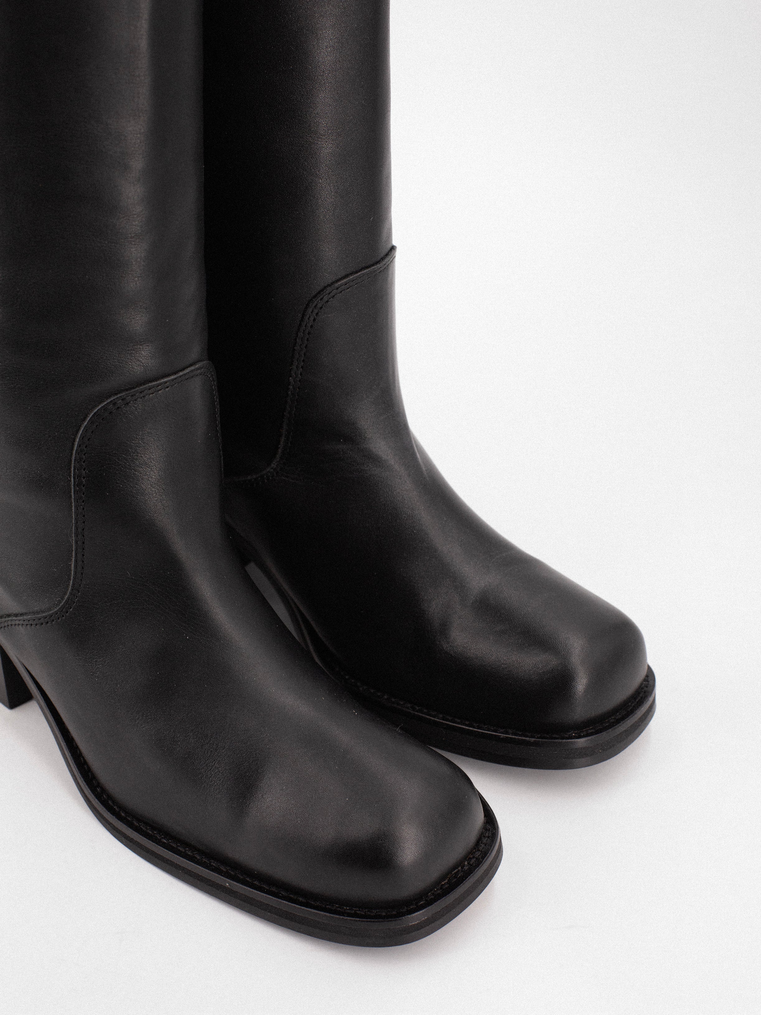 RONNIE BLACK BIKER BOOTS