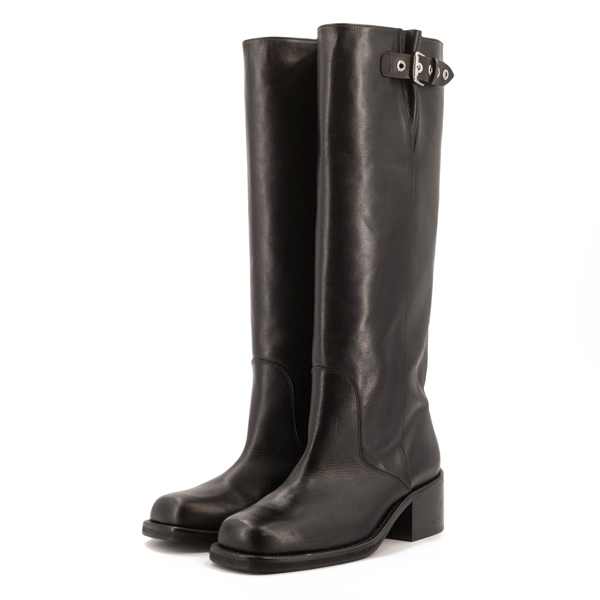 RONNIE BLACK BIKER BOOTS