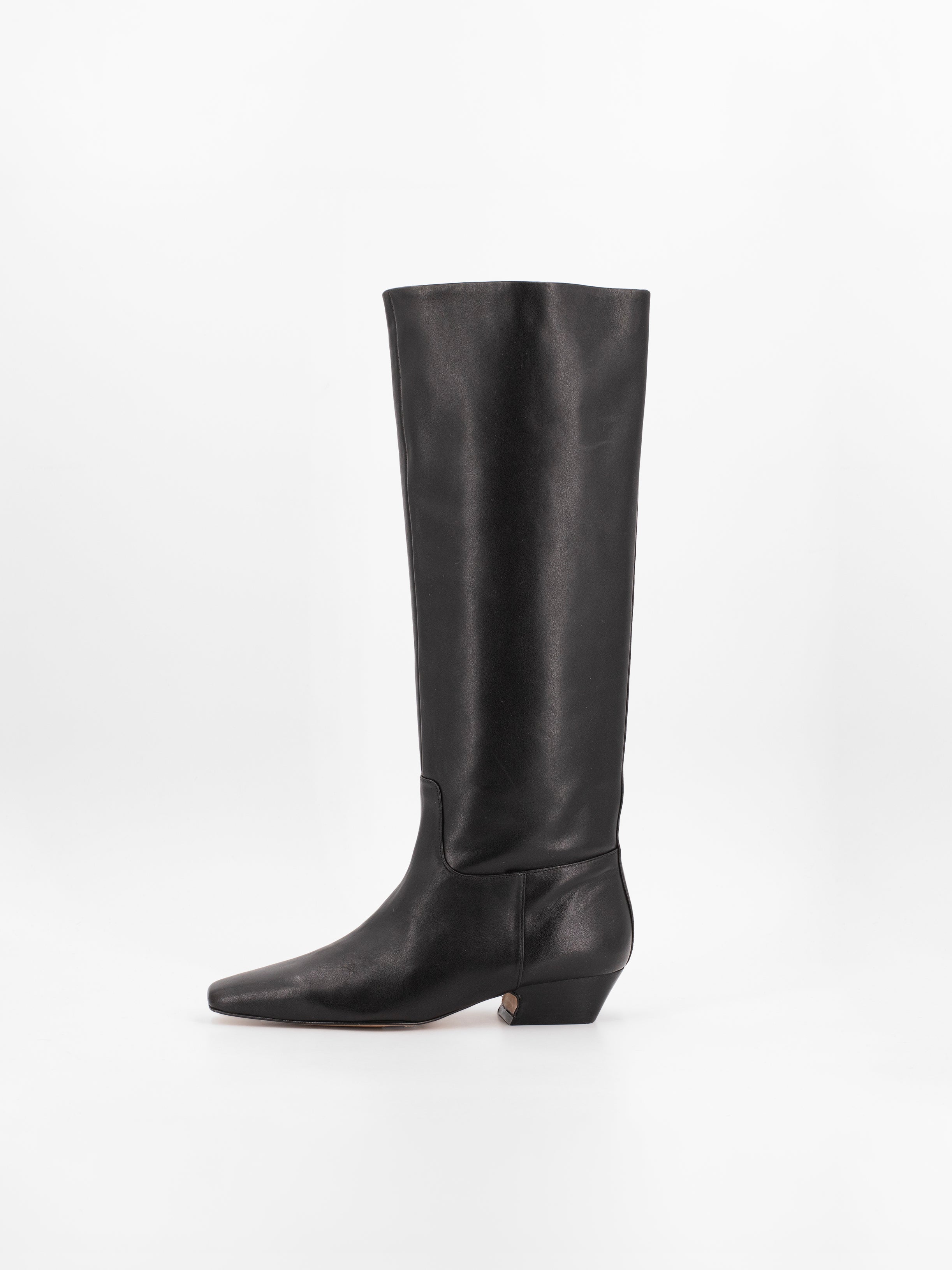 SASHA BLACK LEATHER BOOT