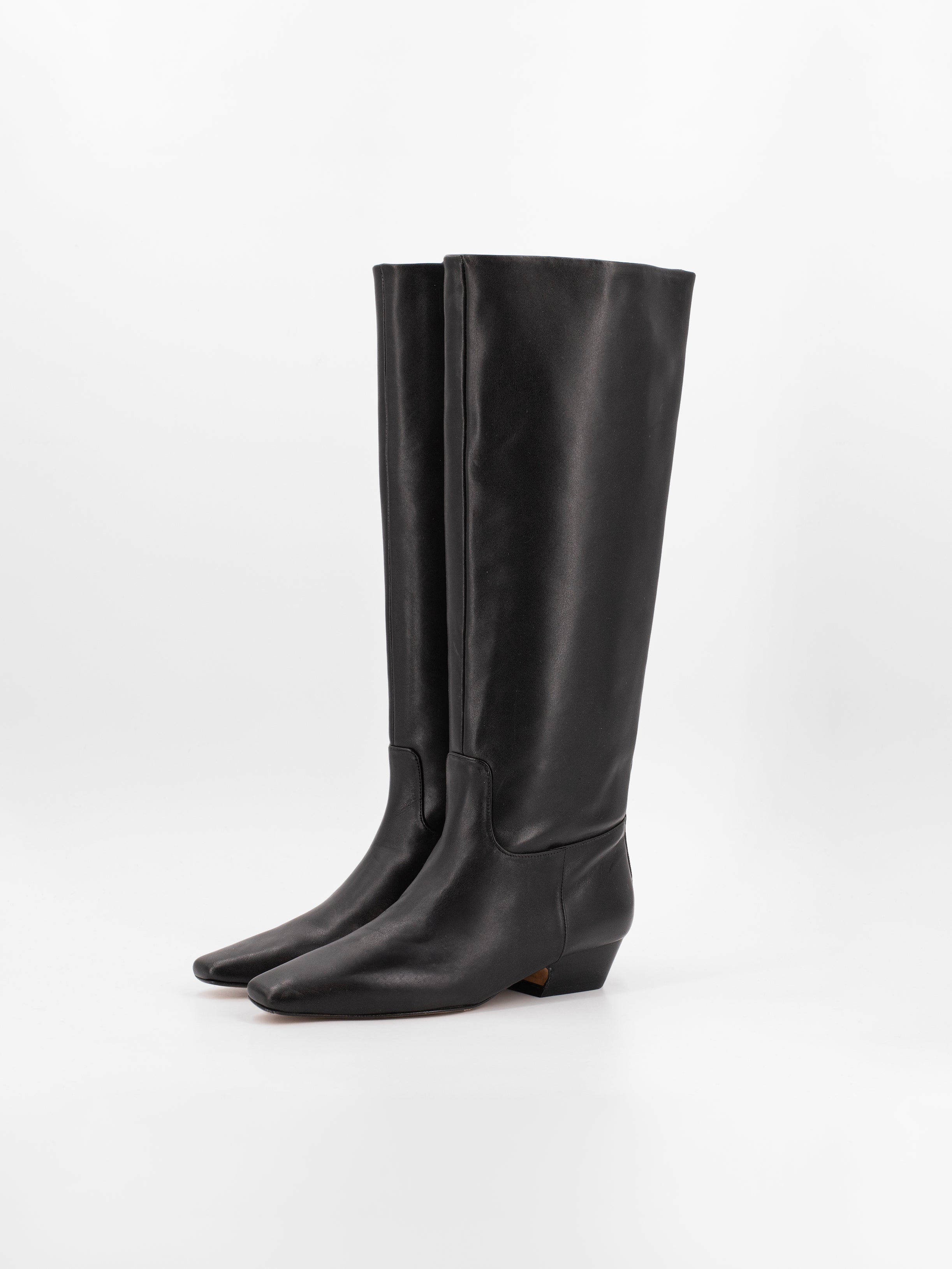 SASHA BLACK LEATHER BOOT