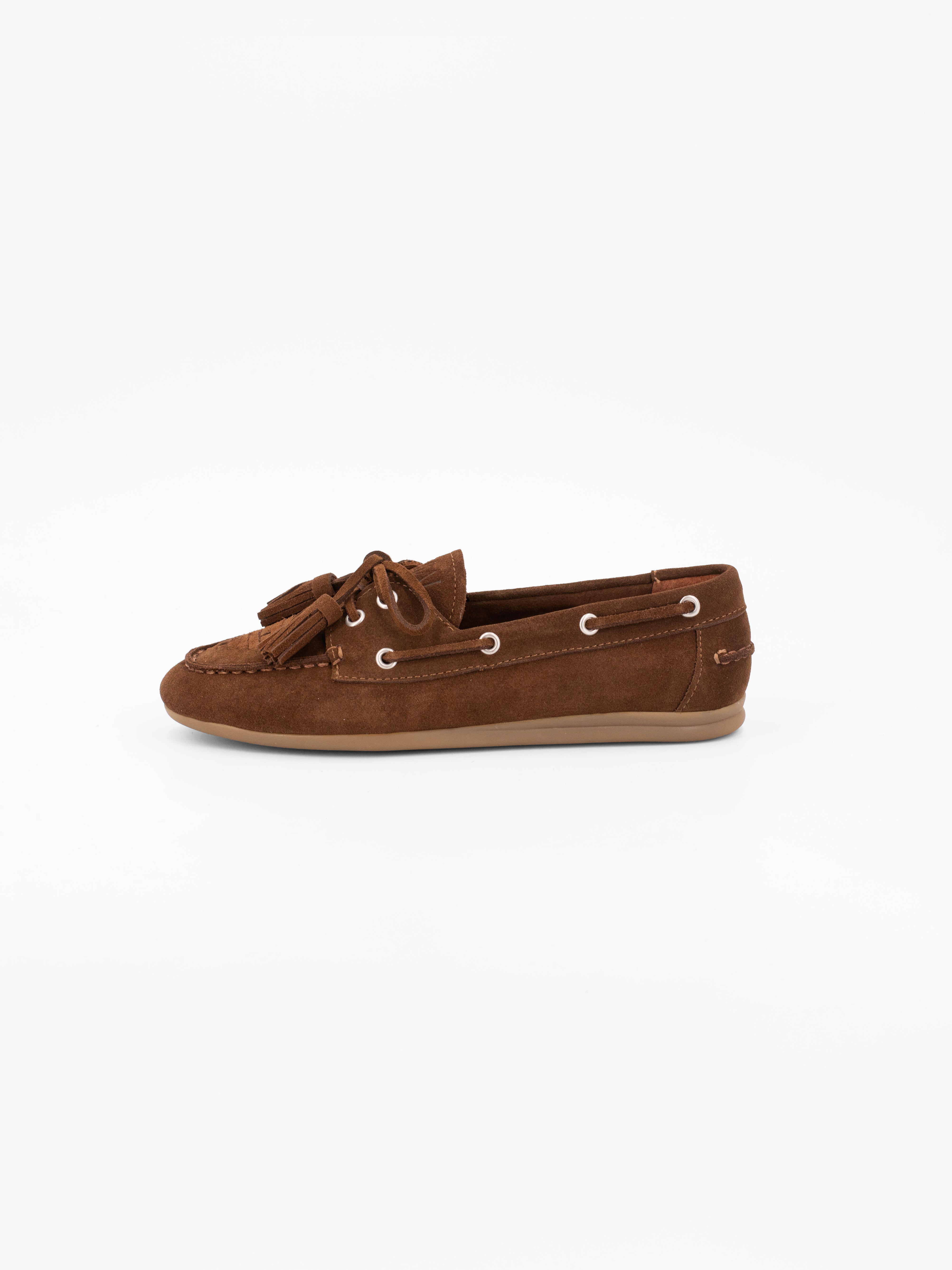 SHIMA SUEDE MOCCASIN WITH TASSELS