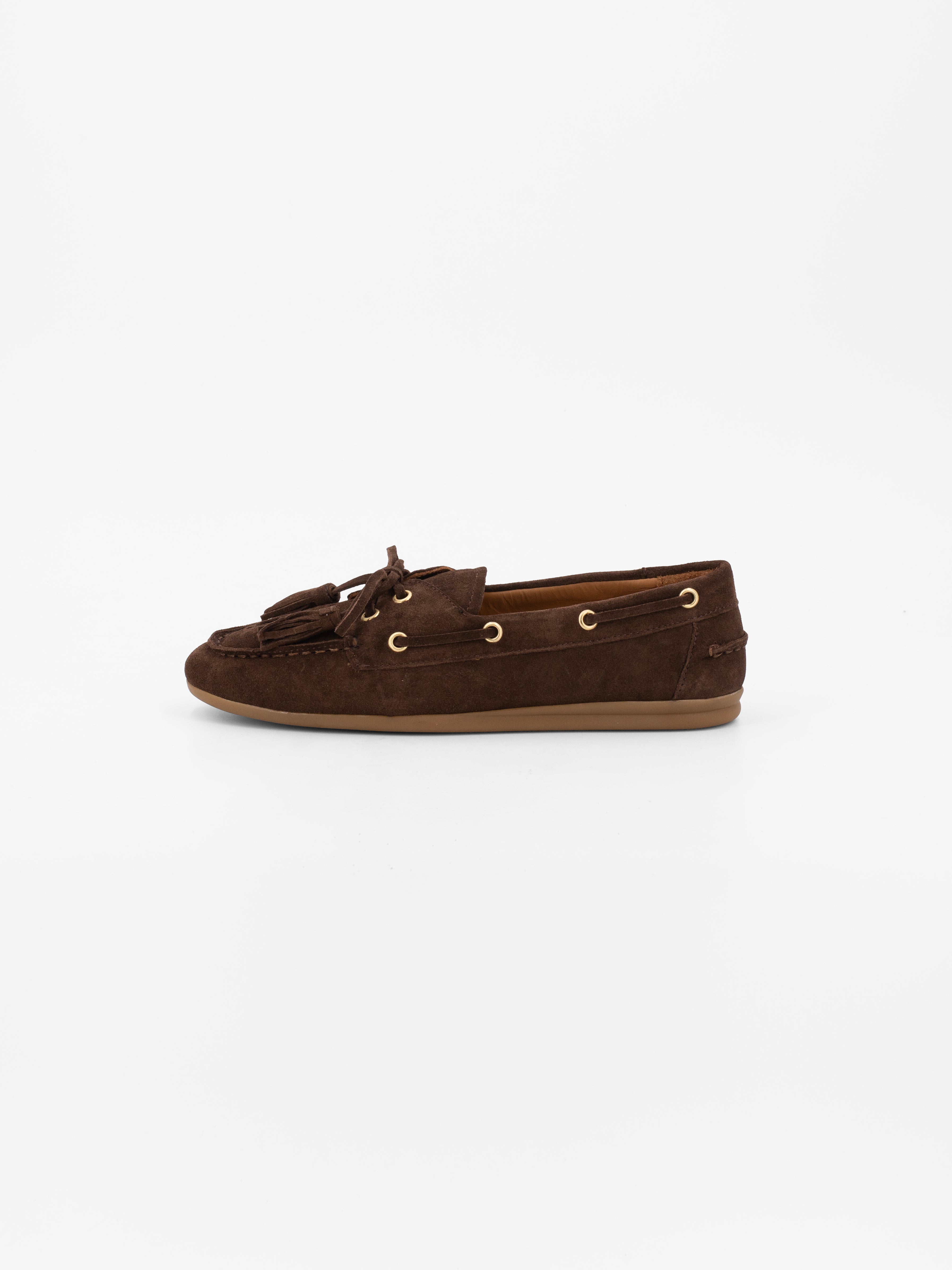 SHIMA SUEDE MOCCASIN WITH TASSELS