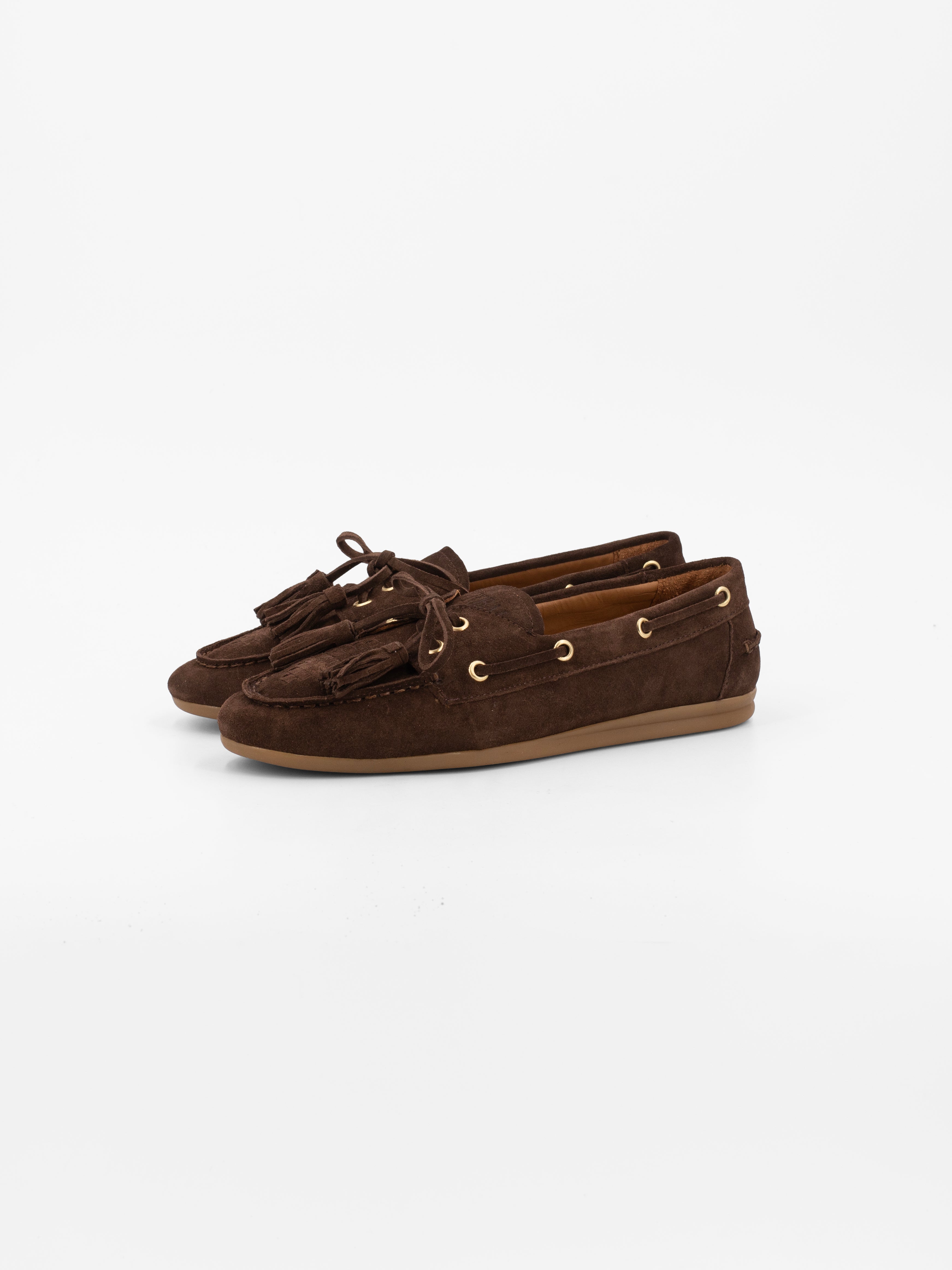 SHIMA SUEDE MOCCASIN WITH TASSELS