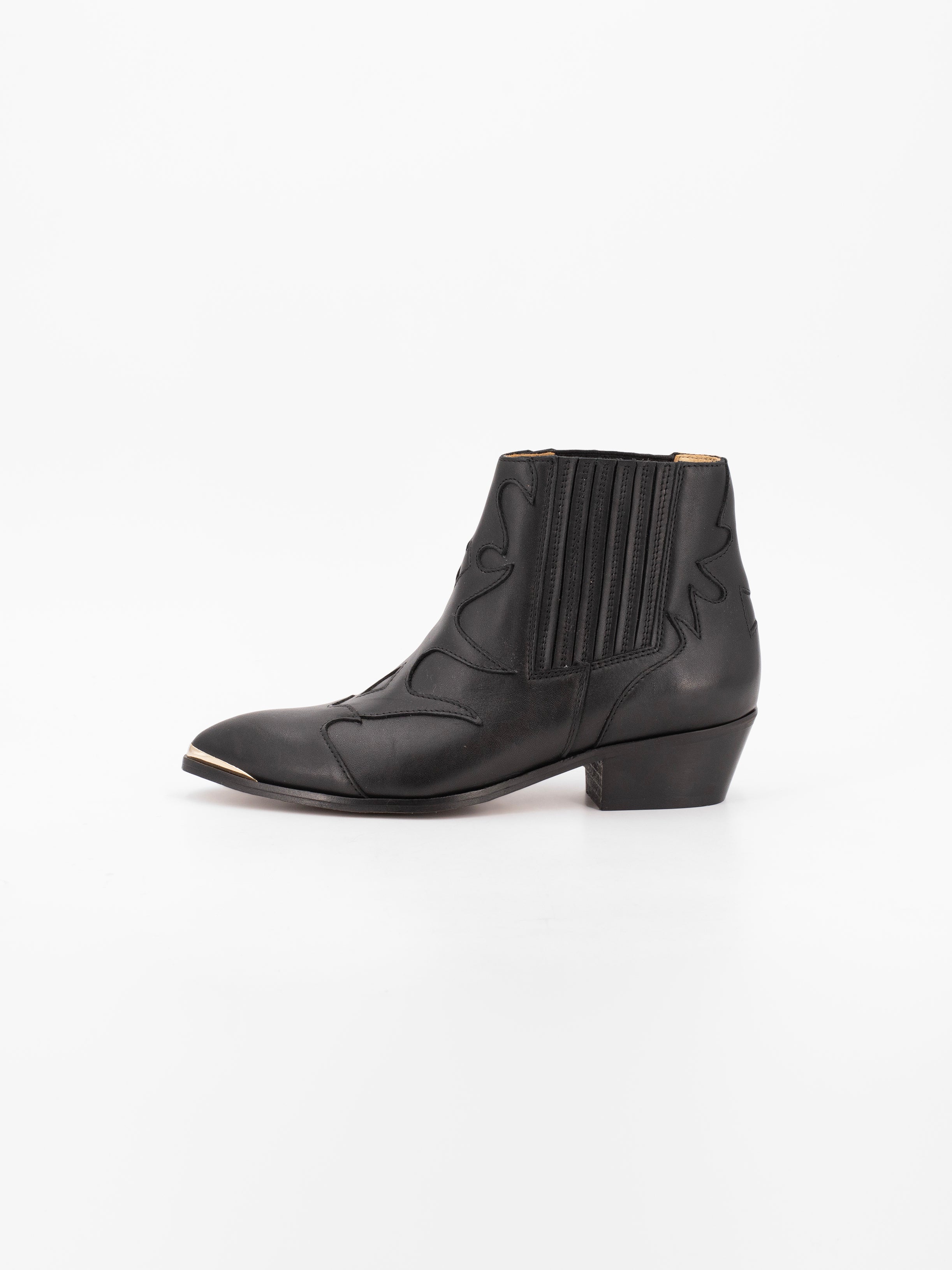 SONIA METAL BLACK BOOTIE