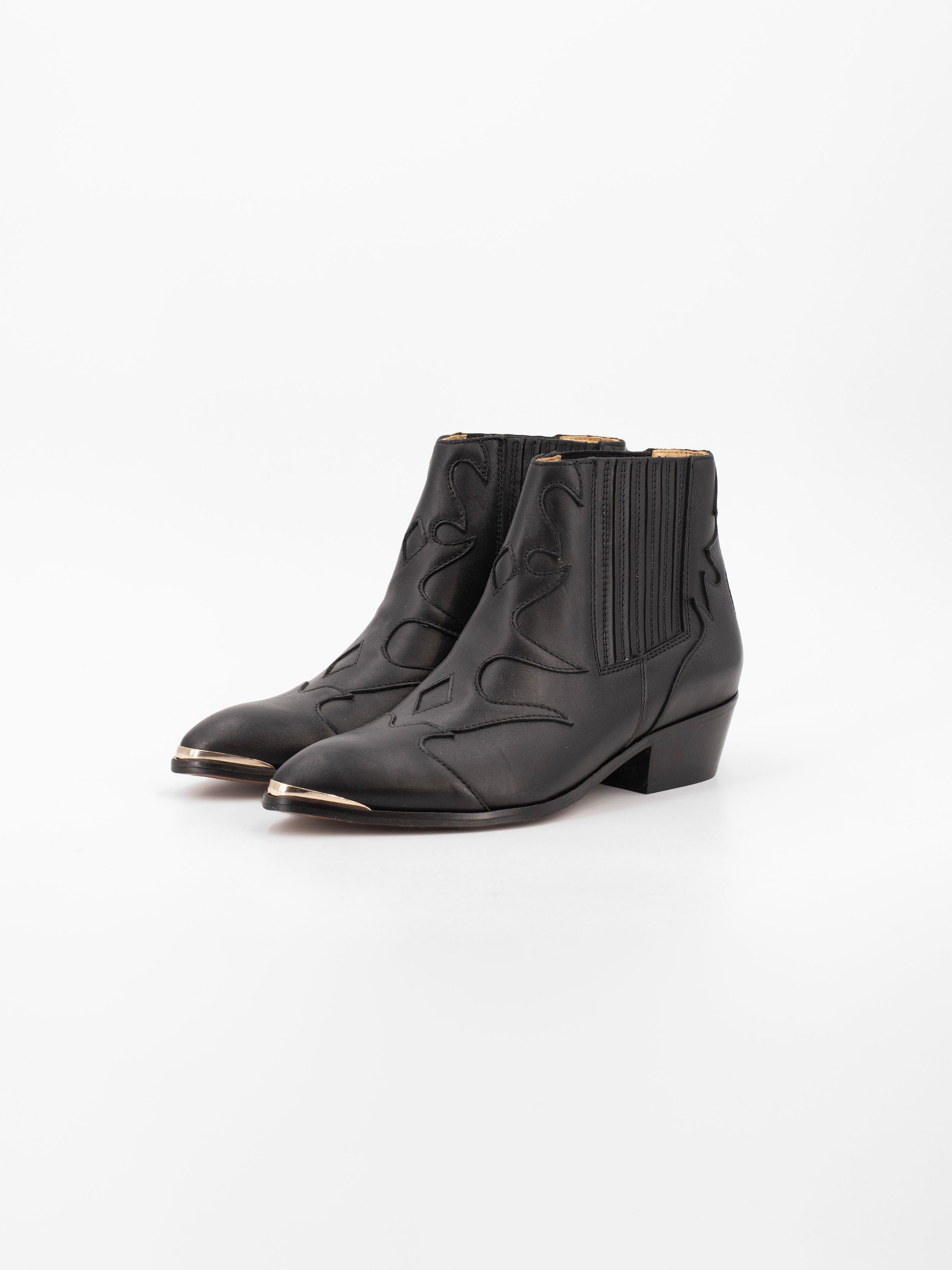 SONIA METAL BLACK BOOTIE