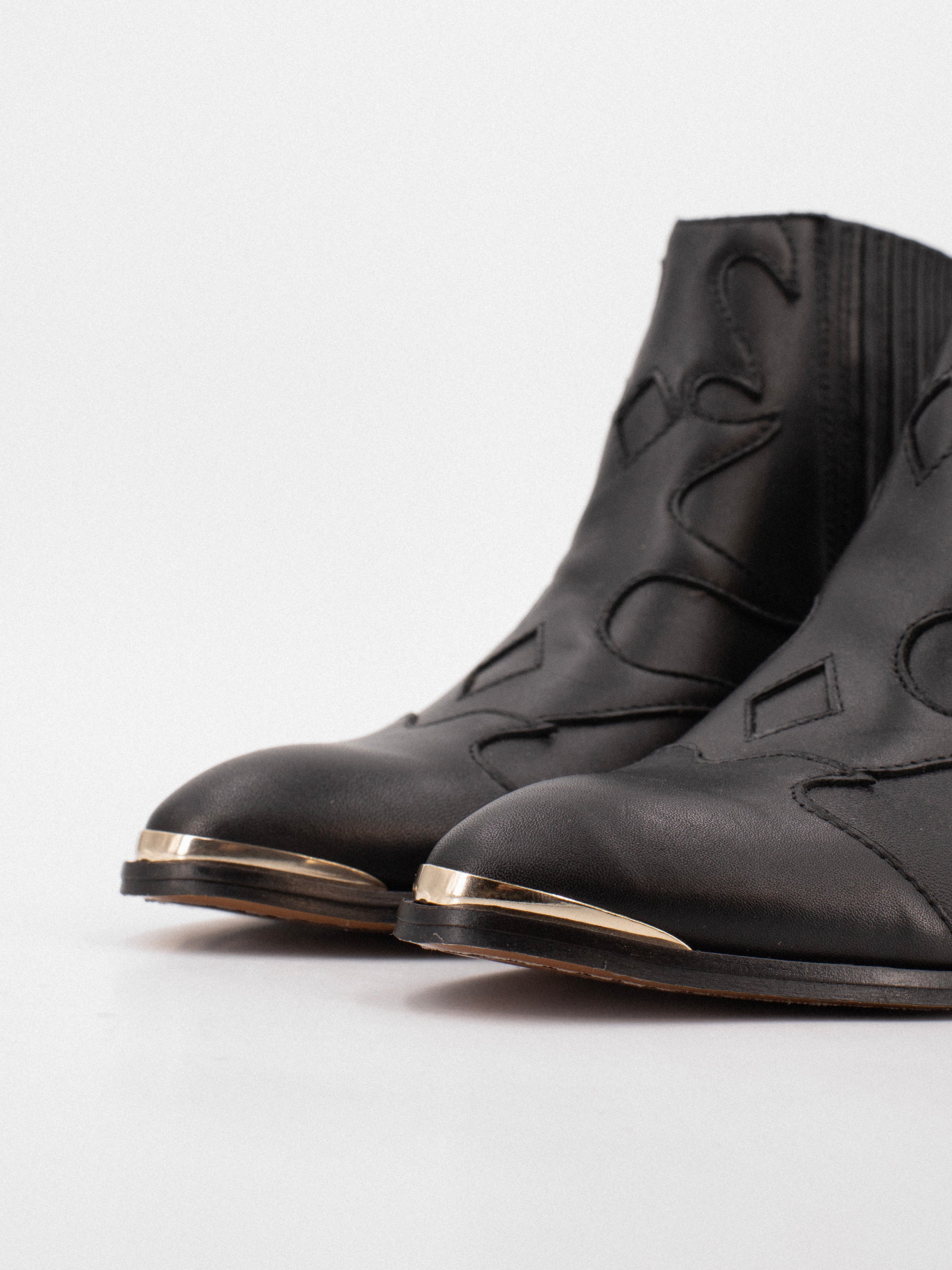 SONIA METAL BLACK BOOTIE