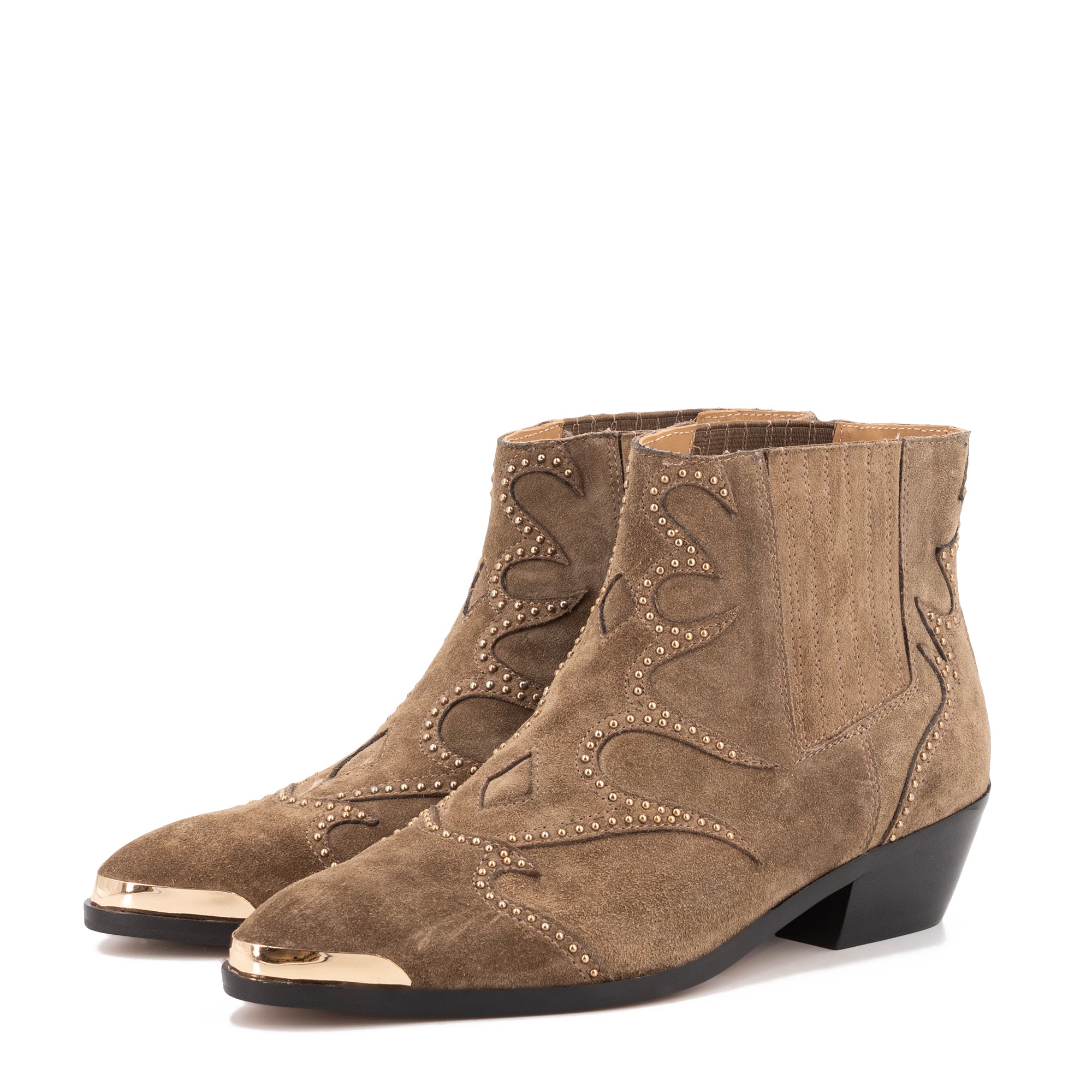 SONIA PUNK WESTERN ANKLE BOOTS