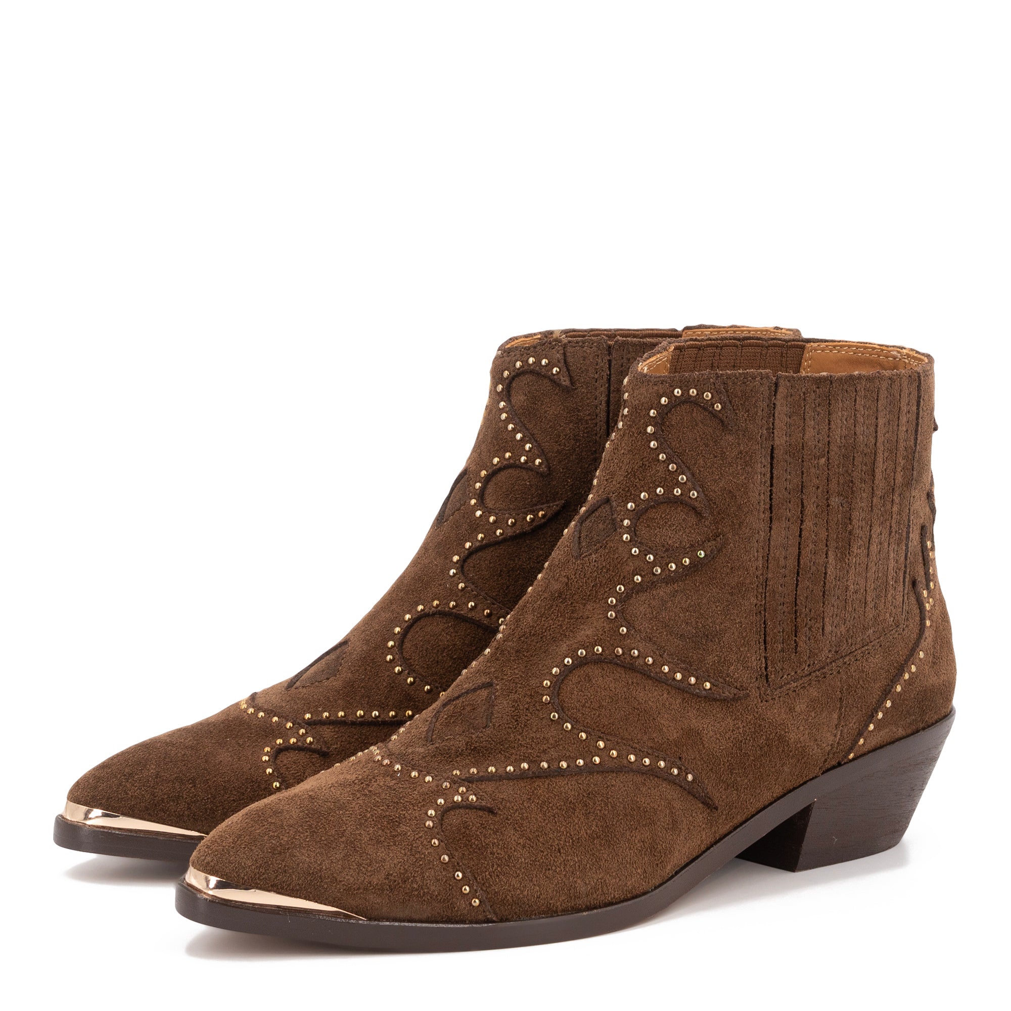 SONIA PUNK WESTERN ANKLE BOOTS