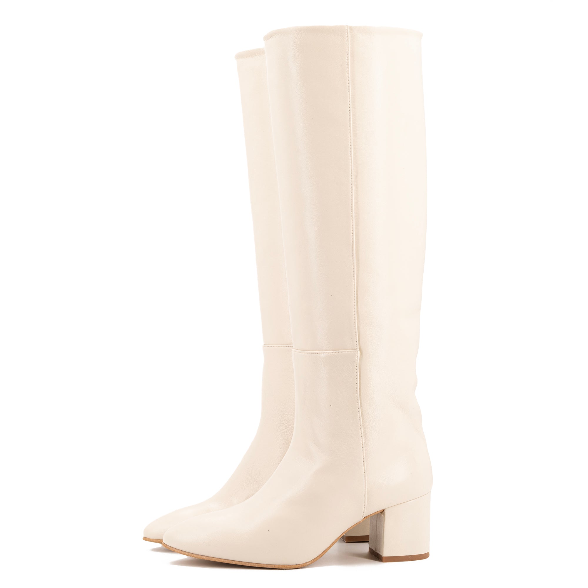 OFF-WHITE LEATHER TALL BOOTS