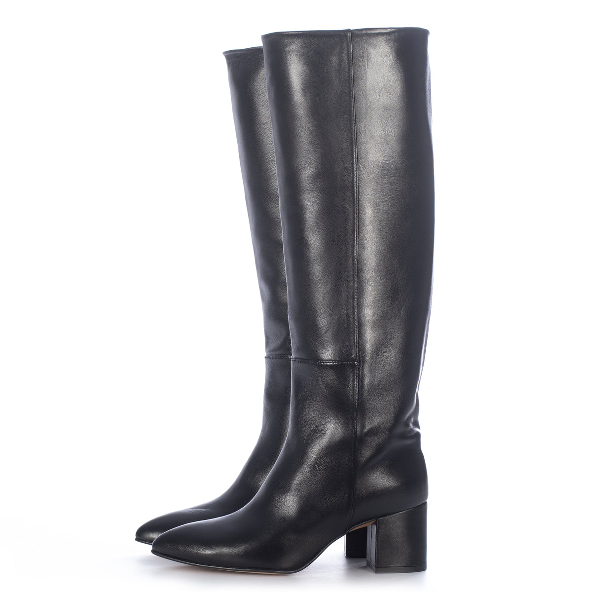 BLACK LEATHER TALL BOOTS – Toral