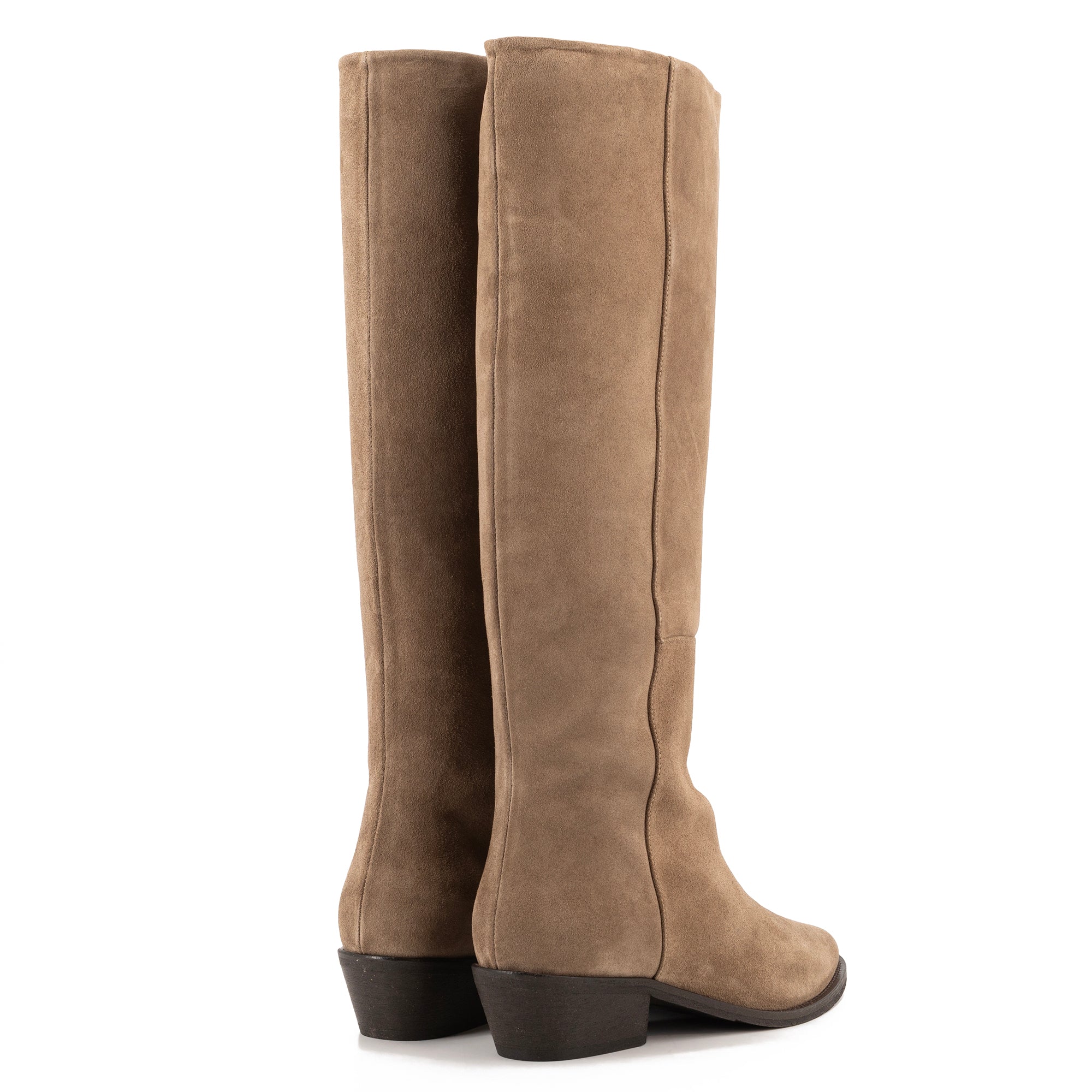 TORAL SAND LEATHER KNEE-HIGH BOOTS