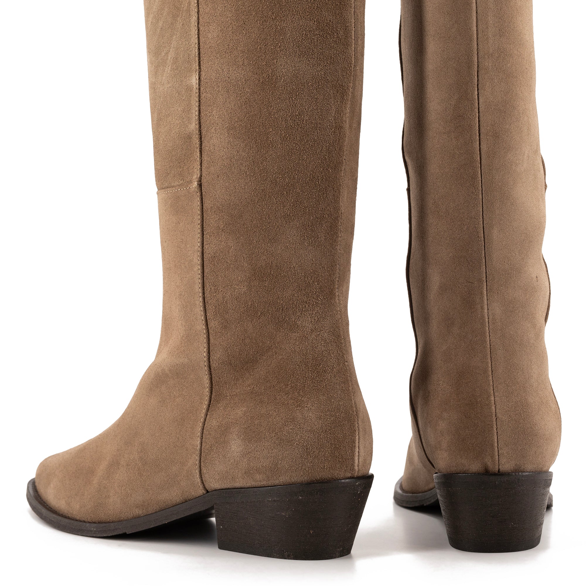 TORAL SAND LEATHER KNEE-HIGH BOOTS