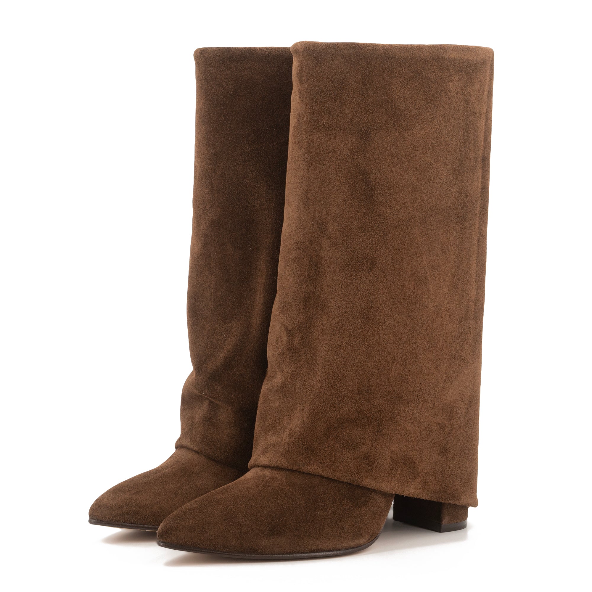 BERTA BROWN SUEDE BOOTS