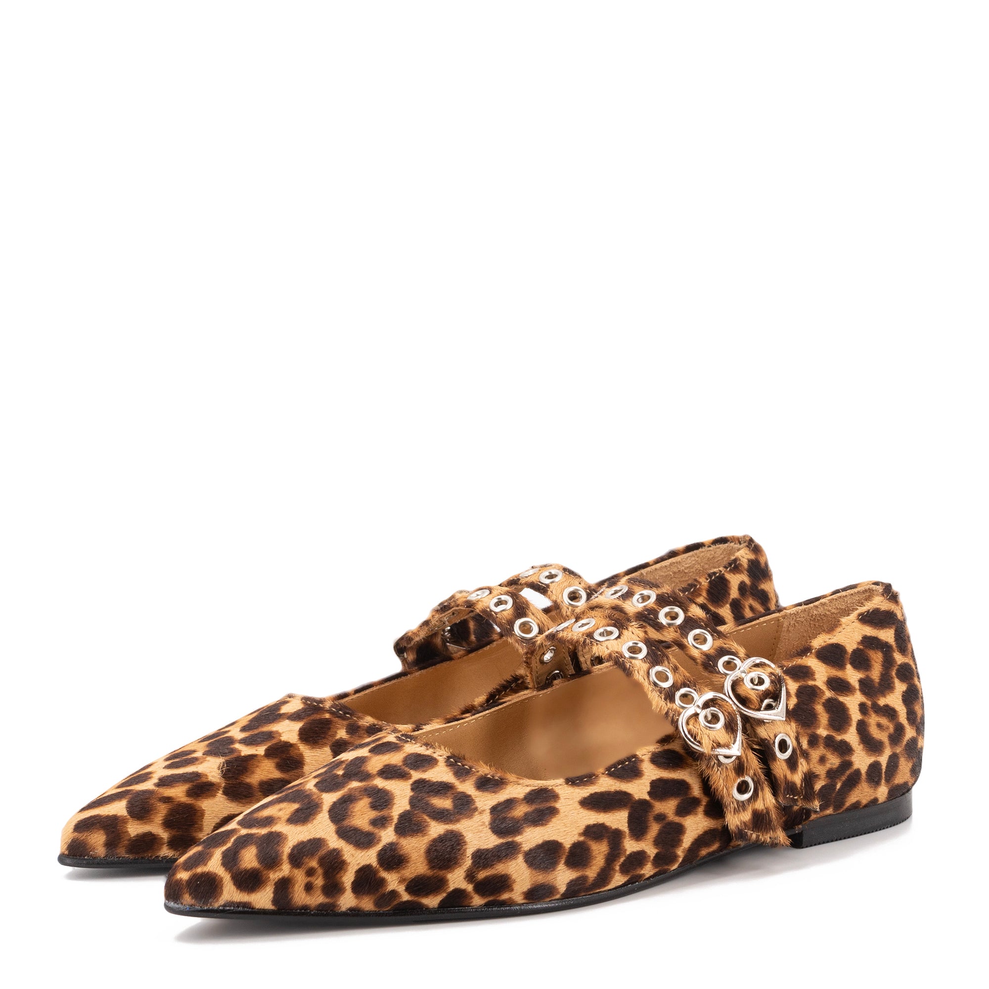 COEUR LEOPARD BALLERINAS