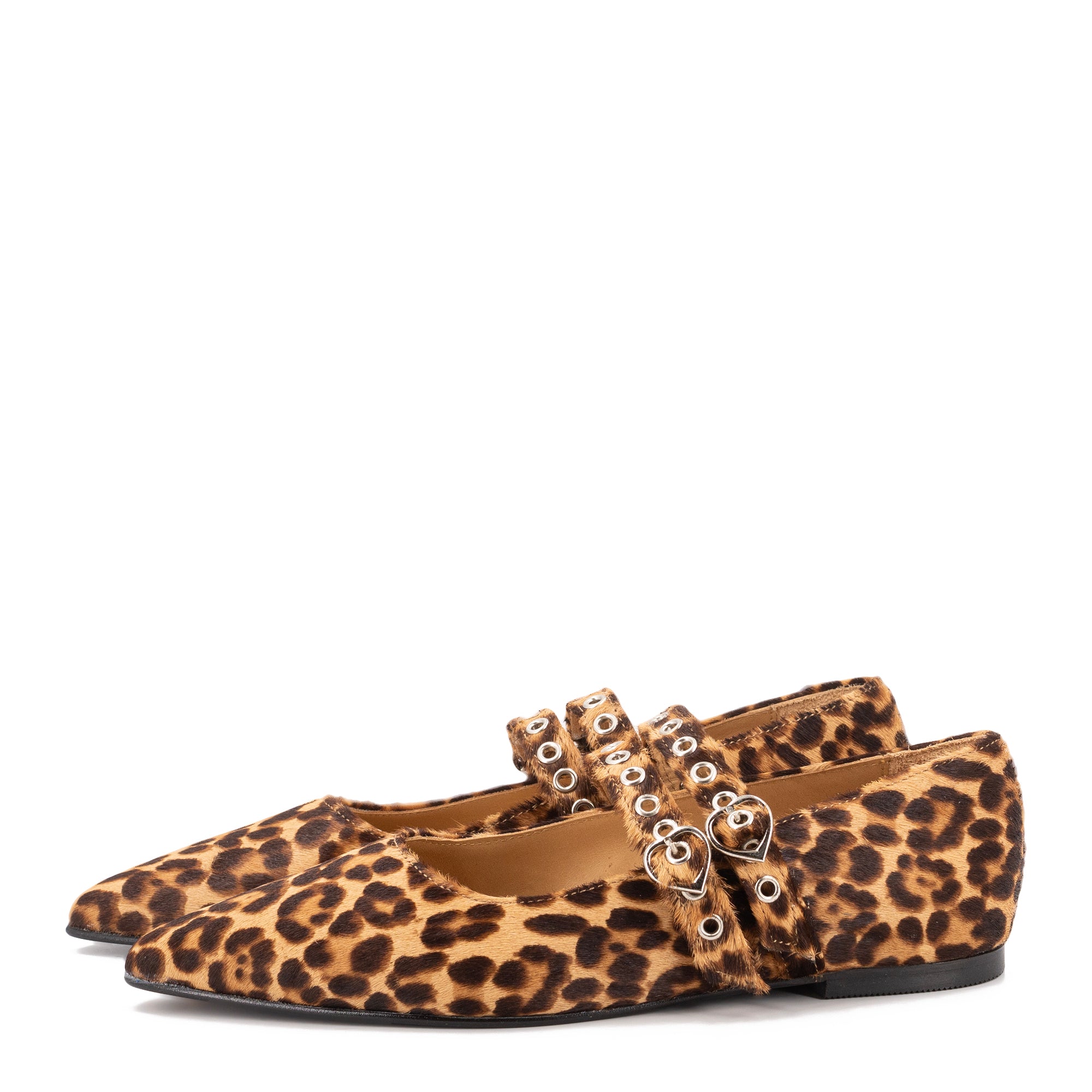 COEUR LEOPARD BALLERINAS