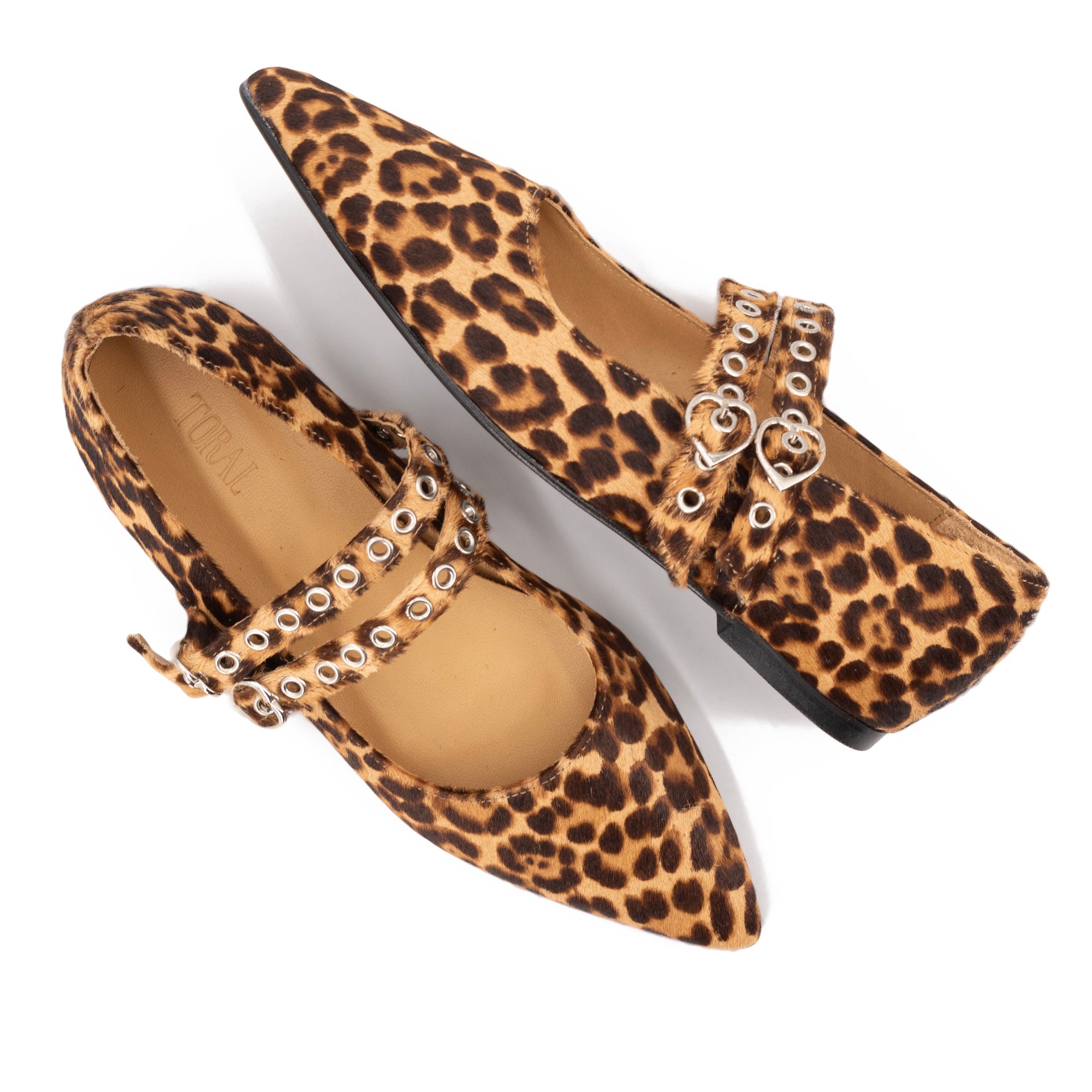 COEUR LEOPARD BALLERINAS