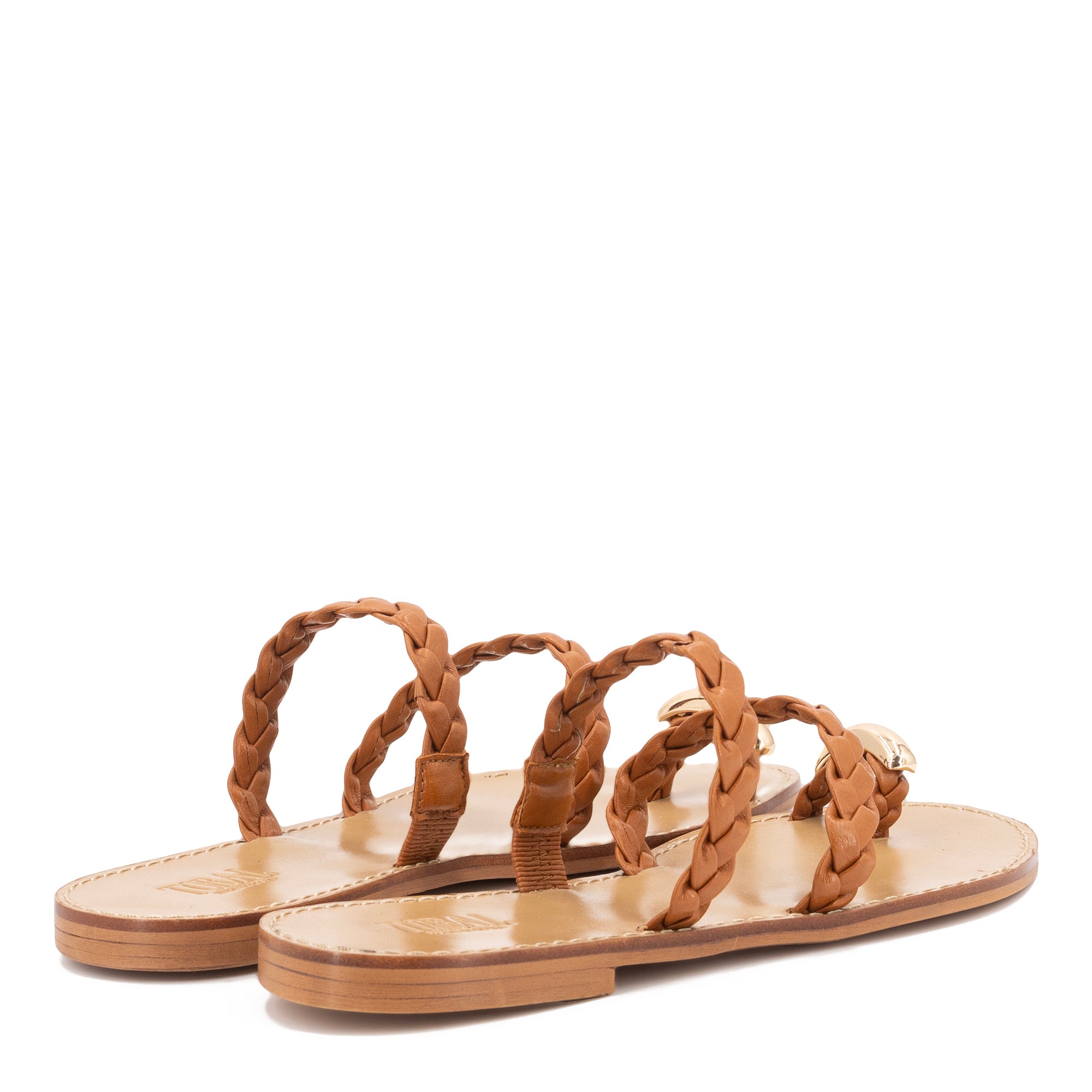 CRETA BRAIDED LEATHER SANDALS