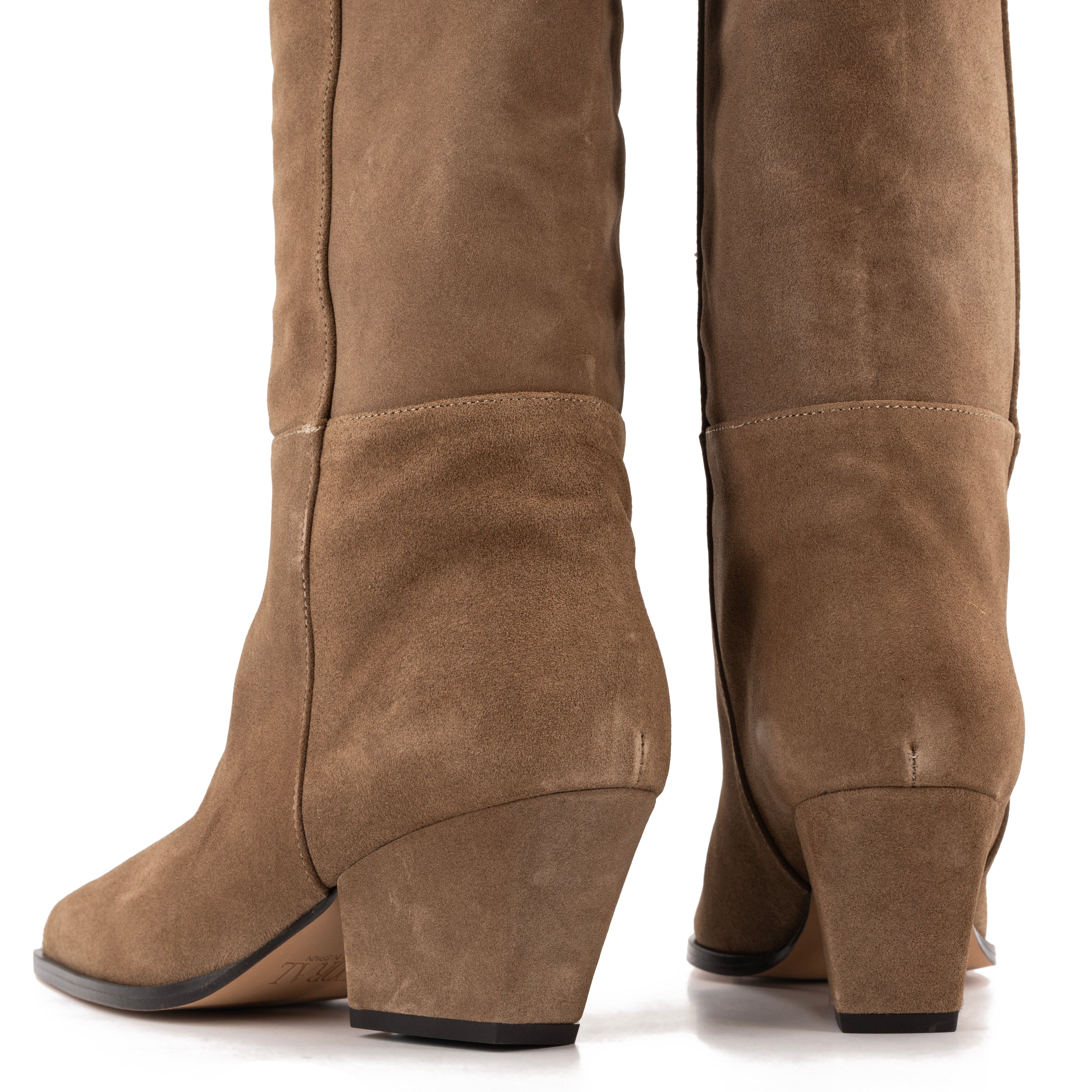 DAKOTA BROWN SUEDE KNEE-HIGH BOOTS