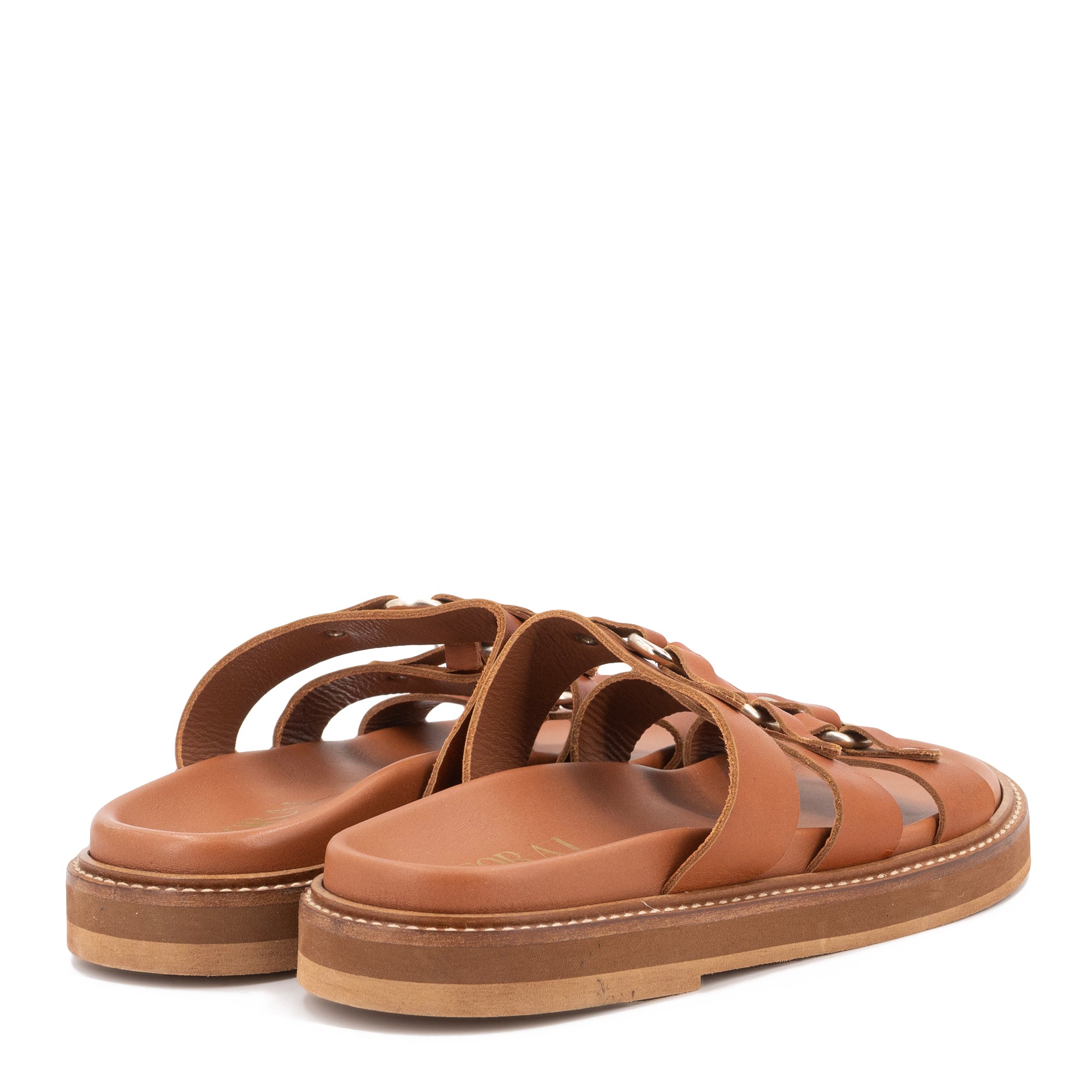 JULIETA TAN LEATHER SANDALS