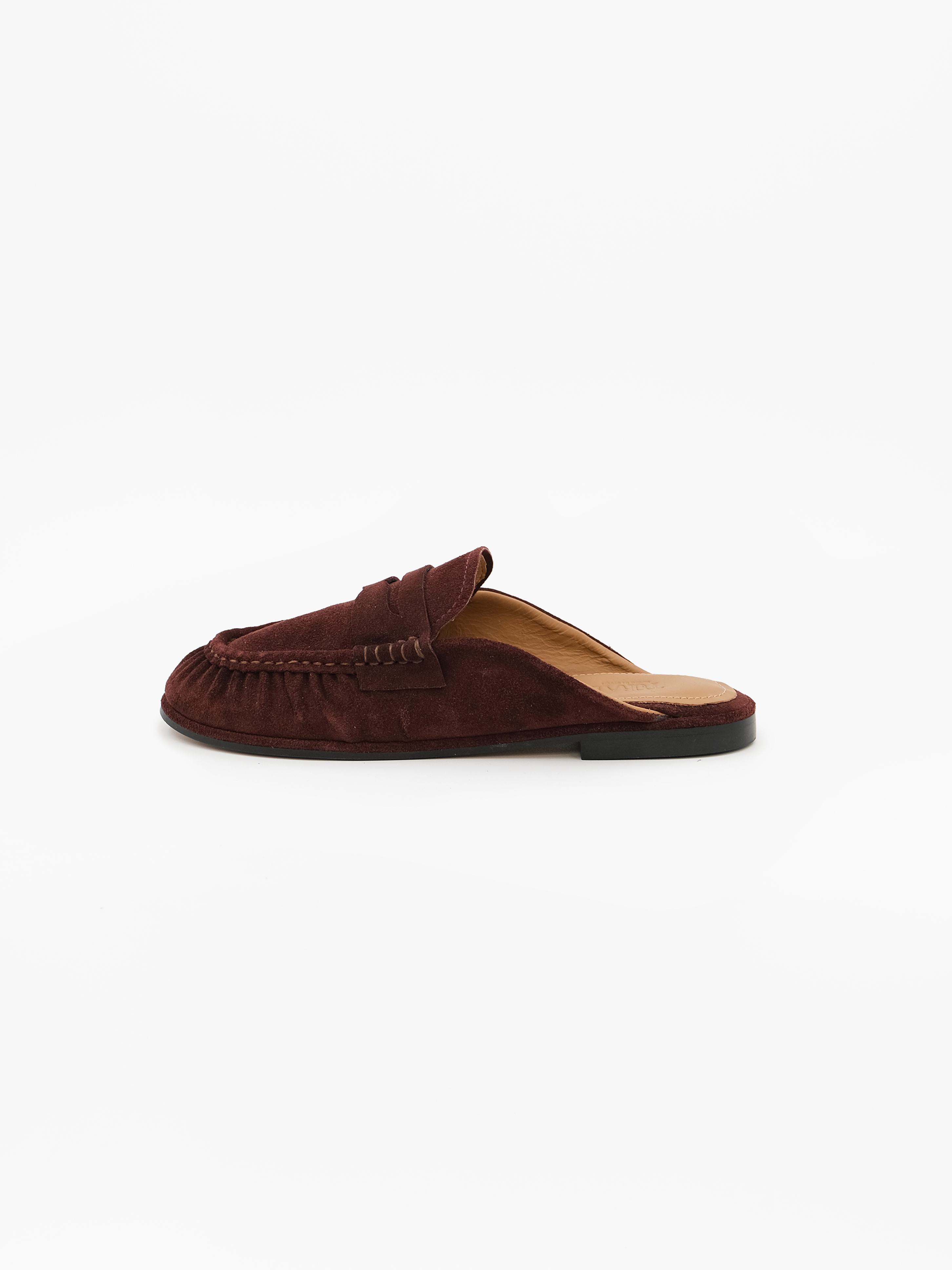KHALO BURGUNDY SUEDE MULE – Toral
