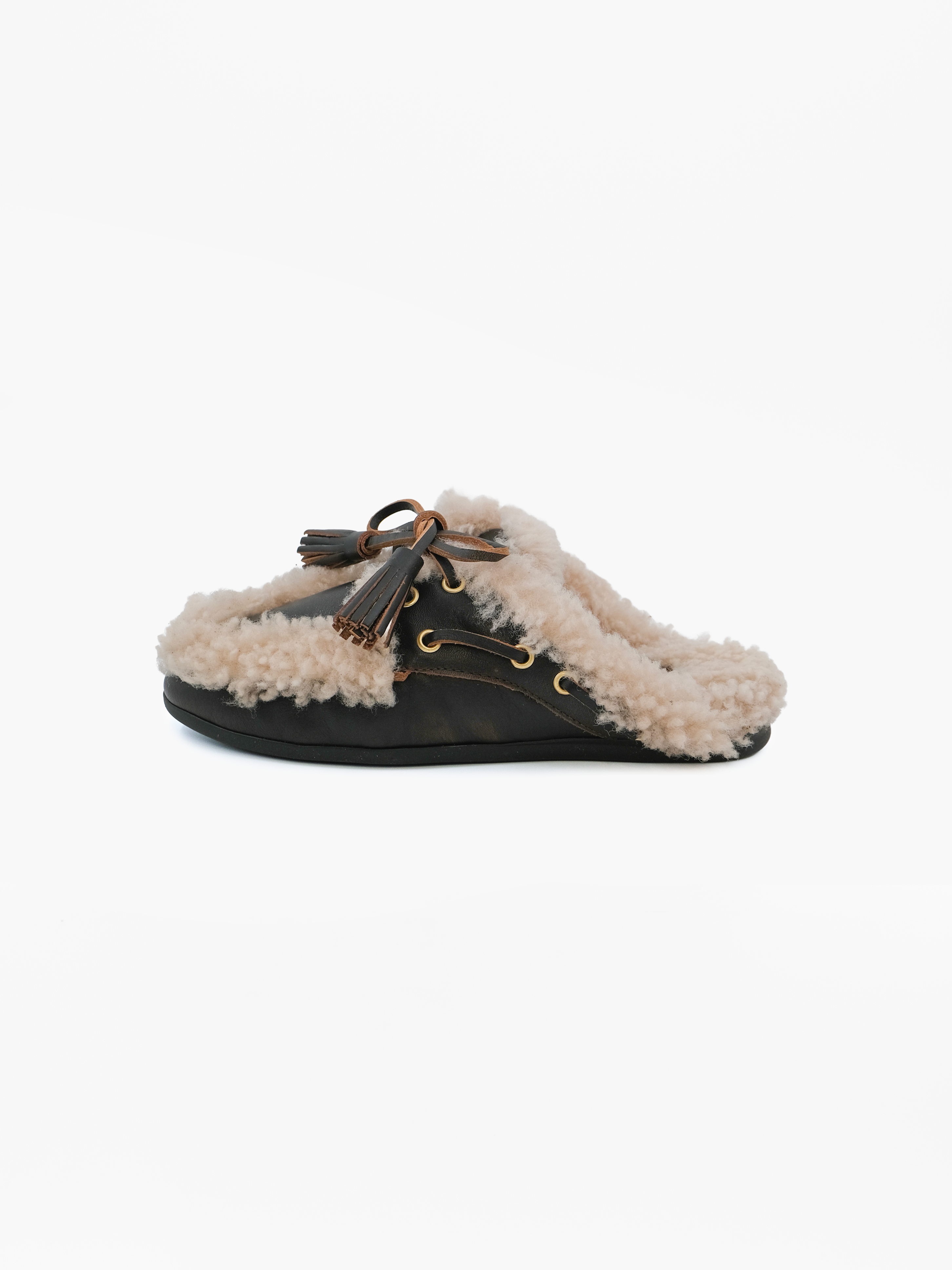 アンドゥミル ムートン ファー シュラグ AN DEUX MILLE ストール Faux Fur Micro Ankle Mukluk for Women – Leather-Moccasins