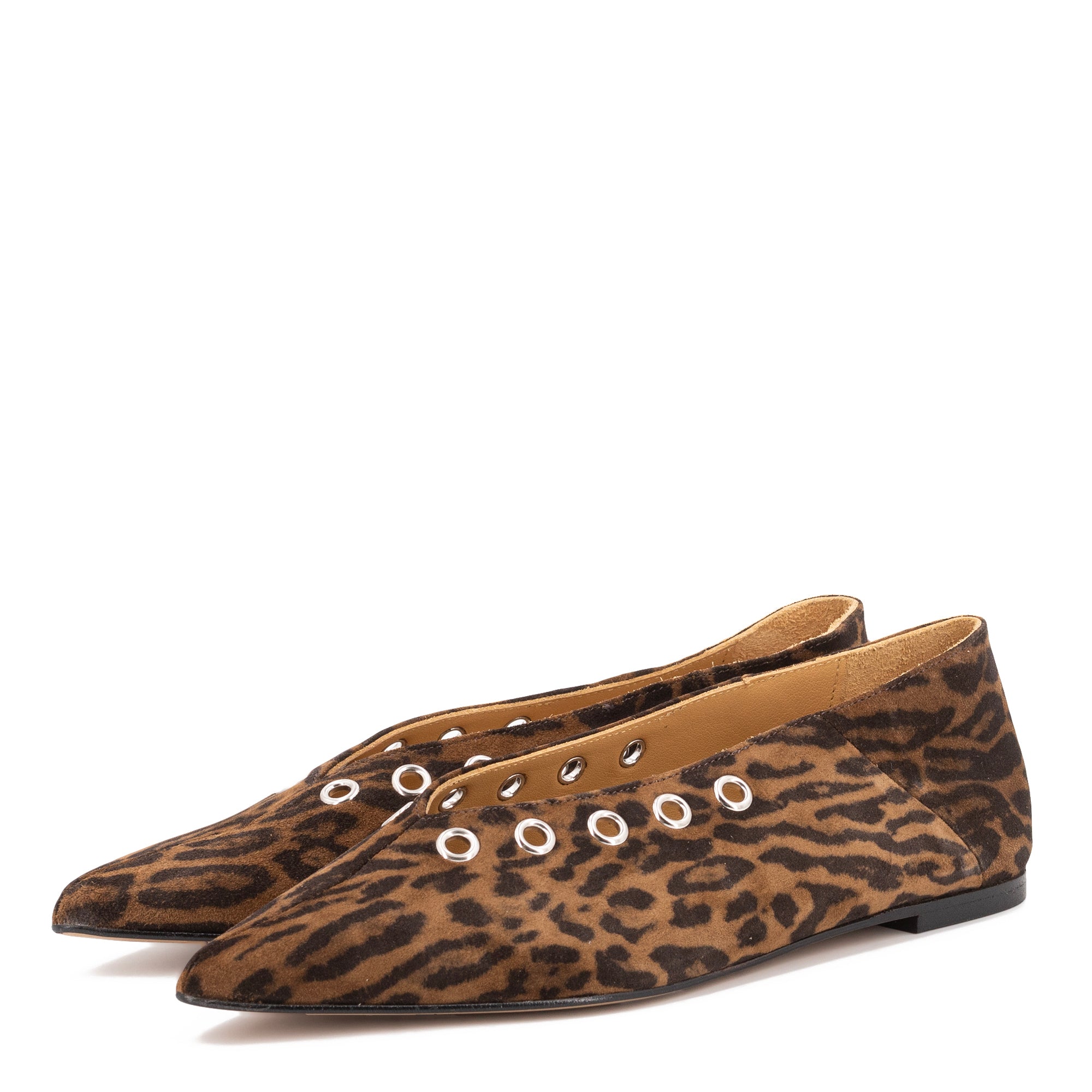 MIRANDA LEOPARD PRINT BALLERINAS