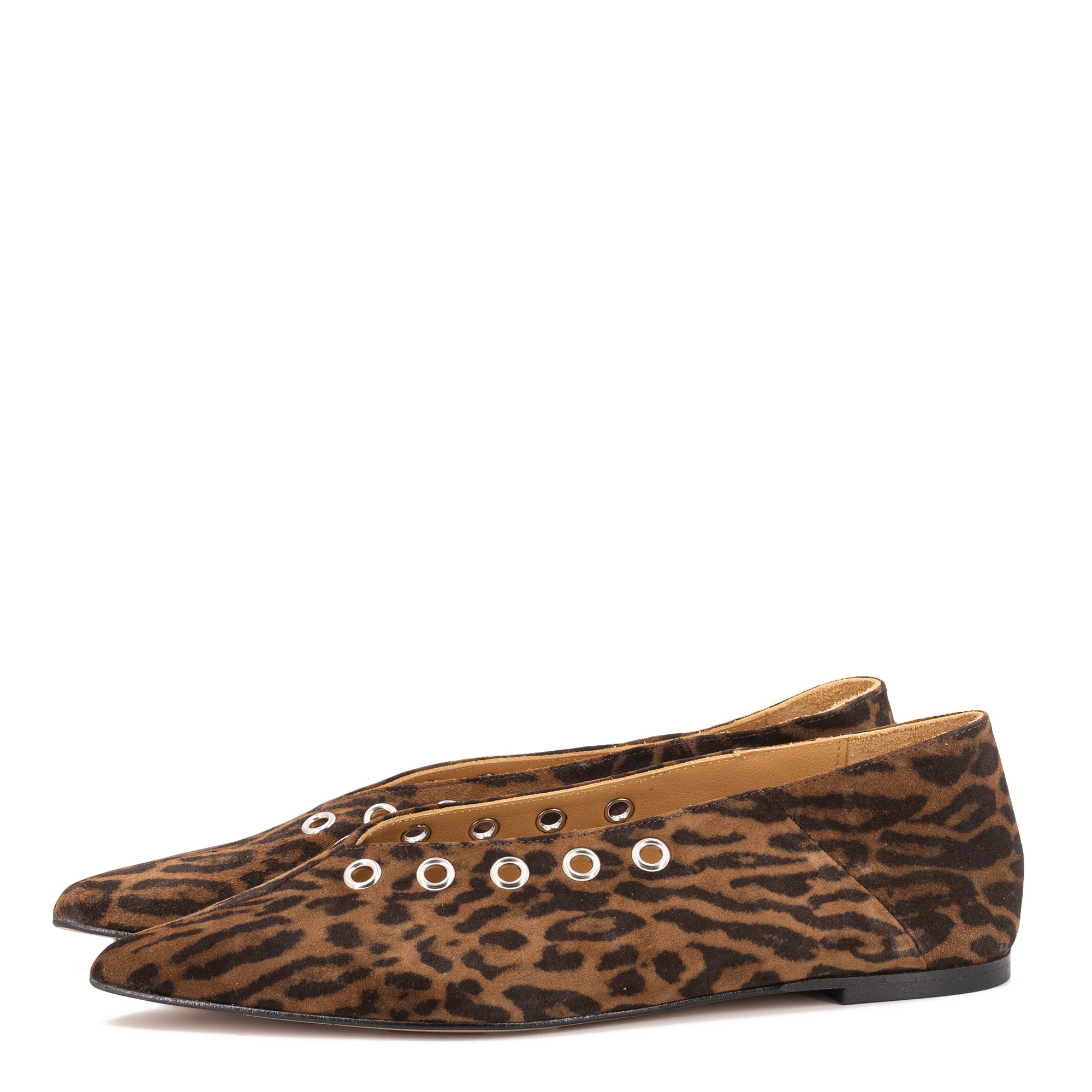 MIRANDA LEOPARD PRINT BALLERINAS