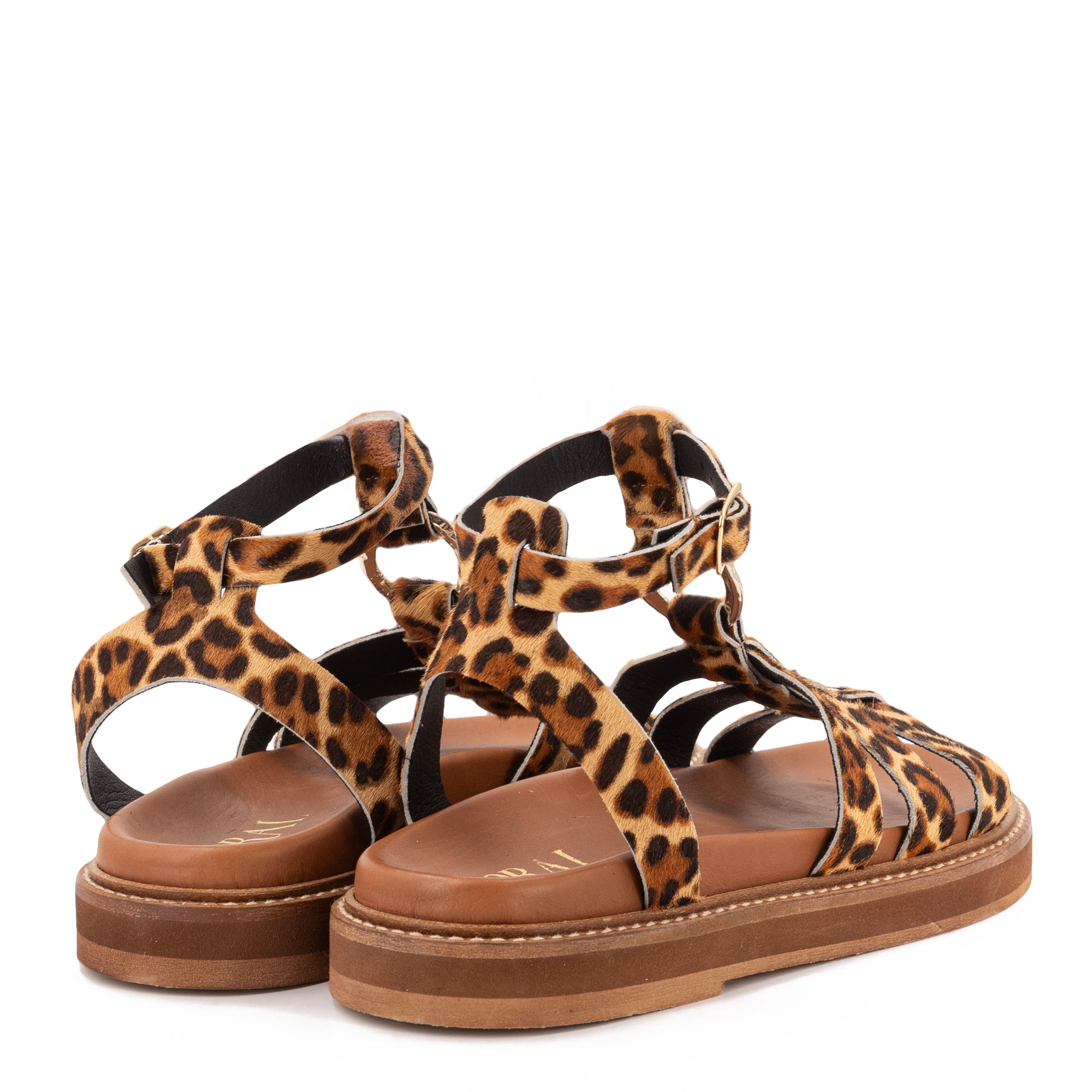 NAXOS LEOPARD PRINT SANDALS