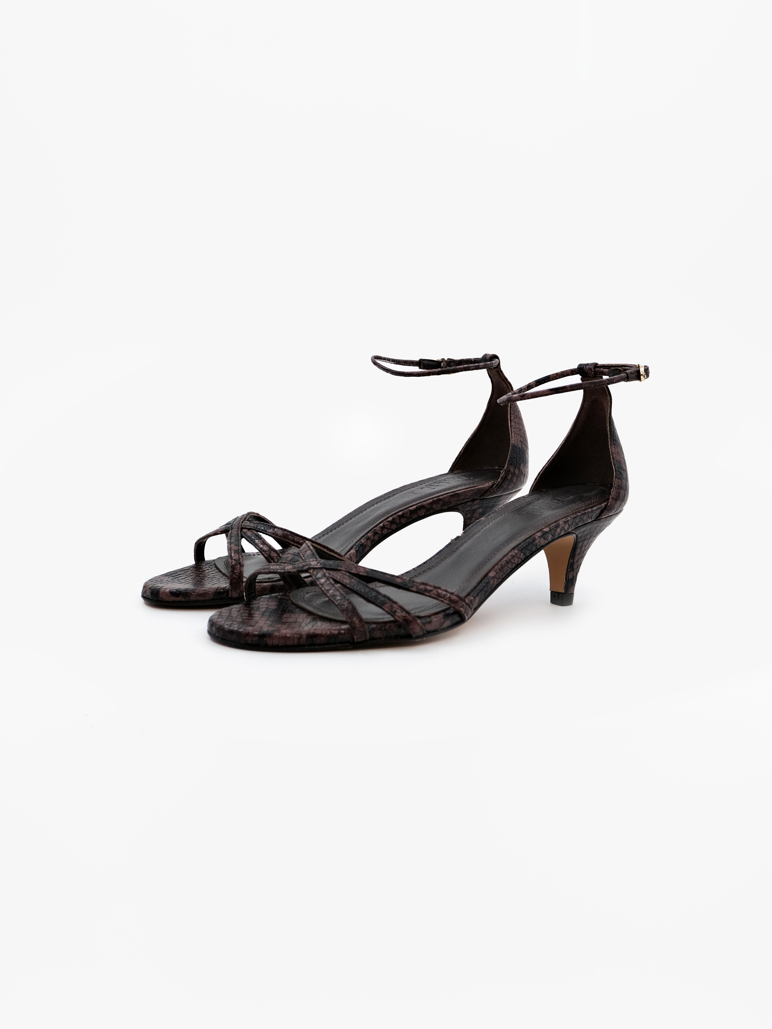 Ss Rima RIMA DARK BROWN SNAKE SANDALS – Toral