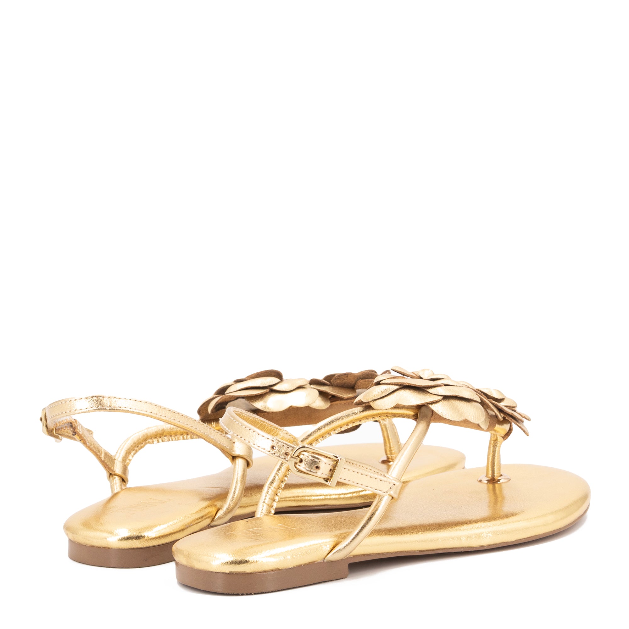 ROSIE GOLD FLORAL SANDALS