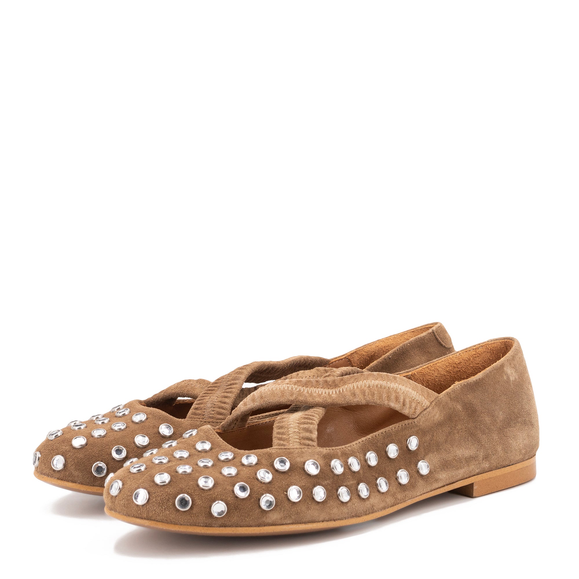 SILVIE CRYSTAL BALLET FLATS