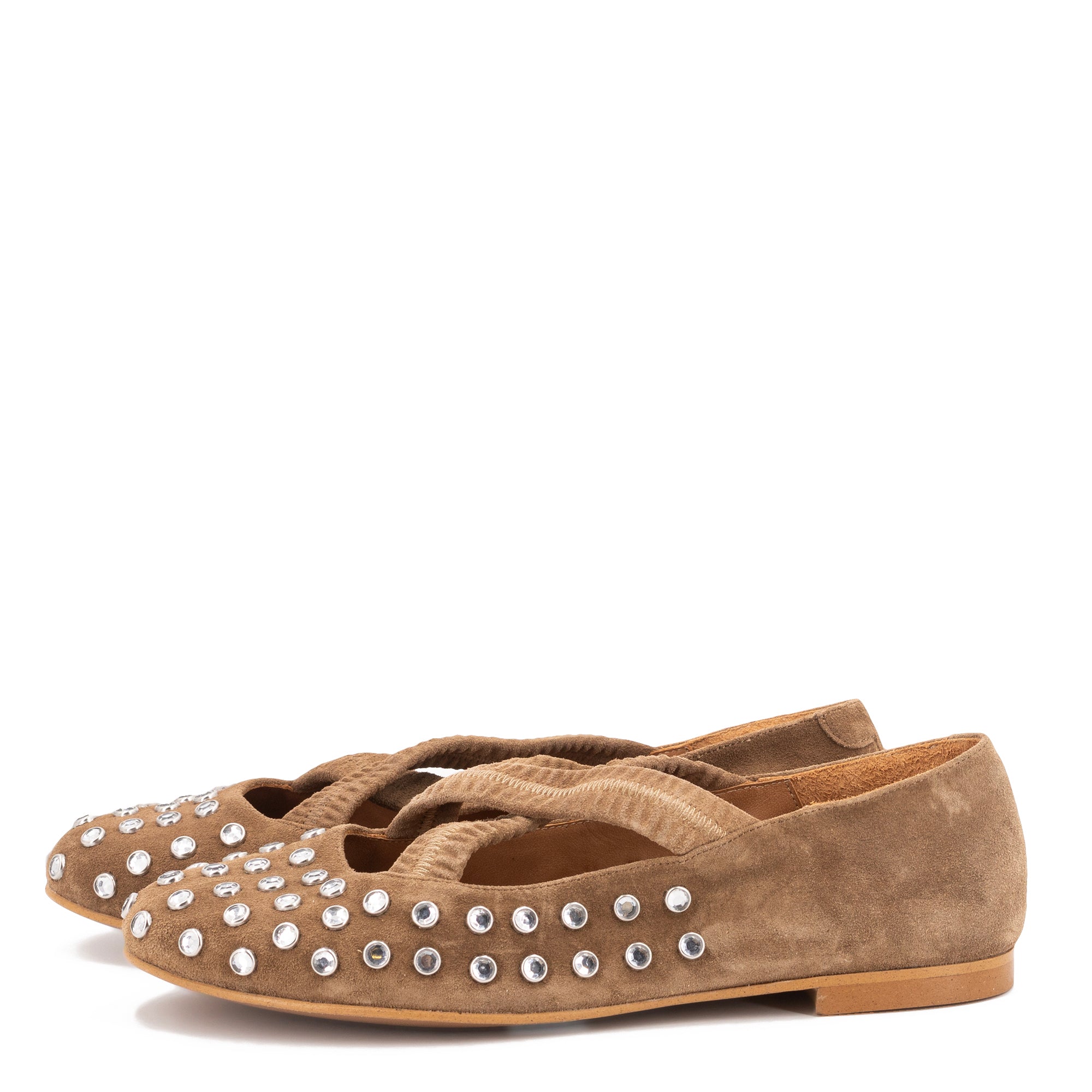 SILVIE CRYSTAL BALLET FLATS