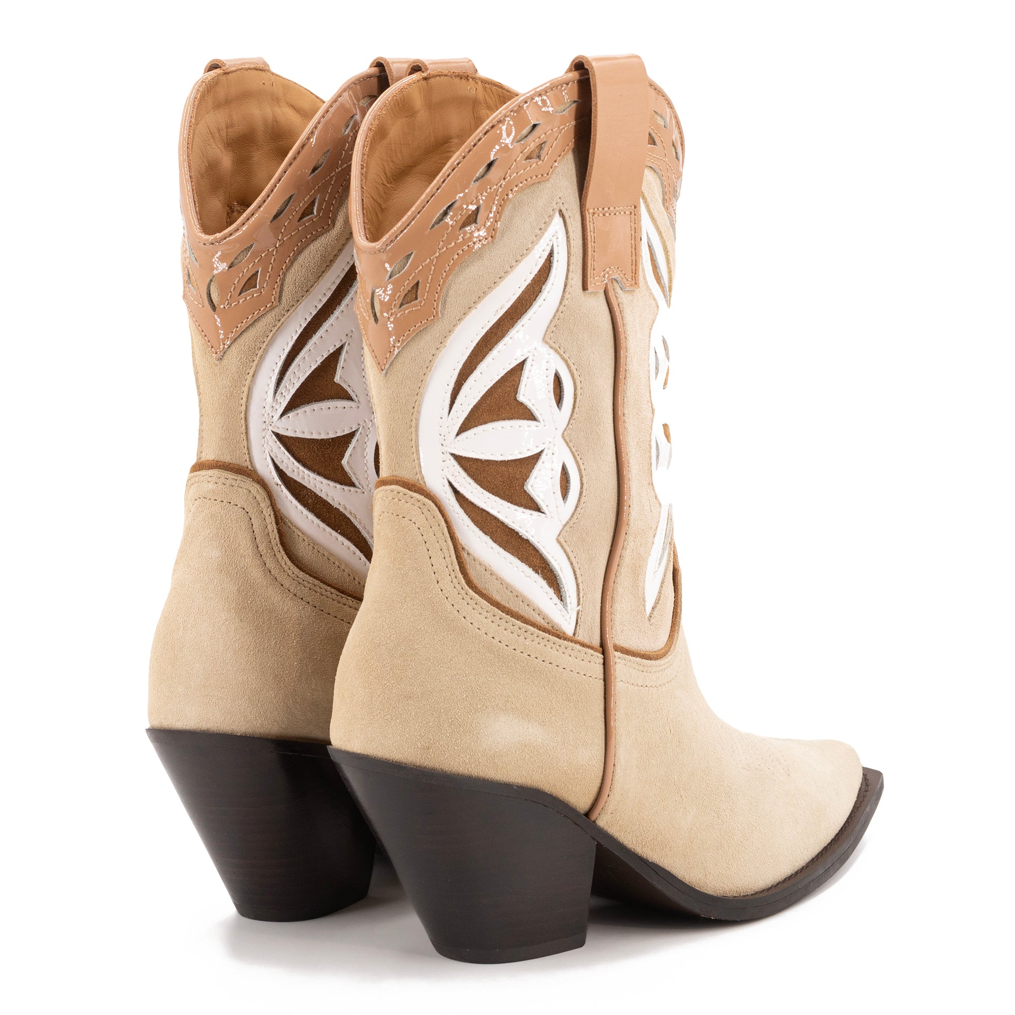 BROWN SUEDE COWBOY BOOTS